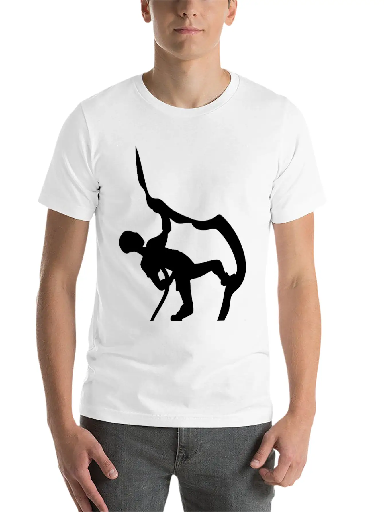 Rock Climbing Climber Mountains Lightweight Cotton T-Shirt – Daily Comfort Graphic Shirt