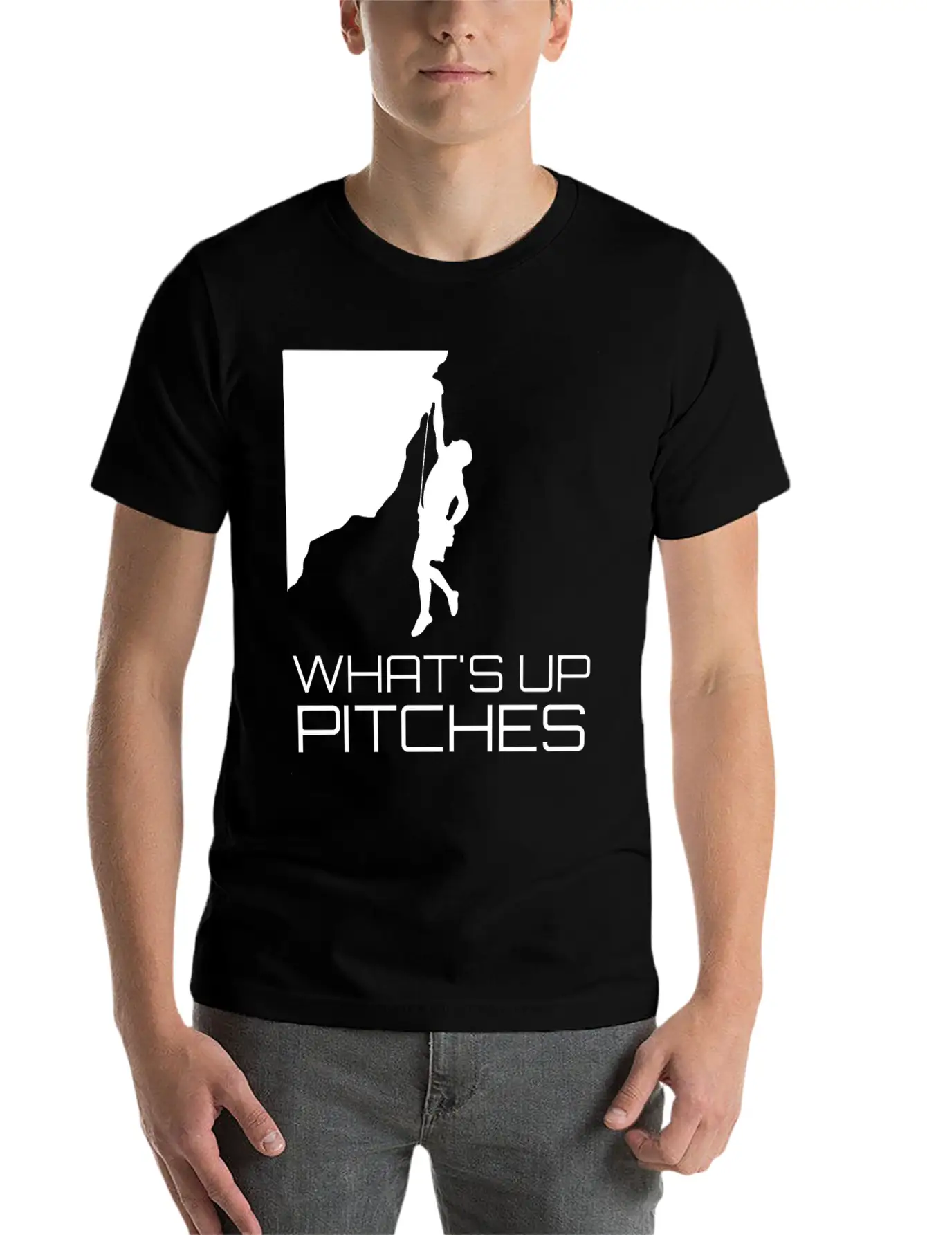 Rock Climbing Mountain Climber Belayer Lightweight Cotton T-Shirt – Daily Comfort Graphic Shirt