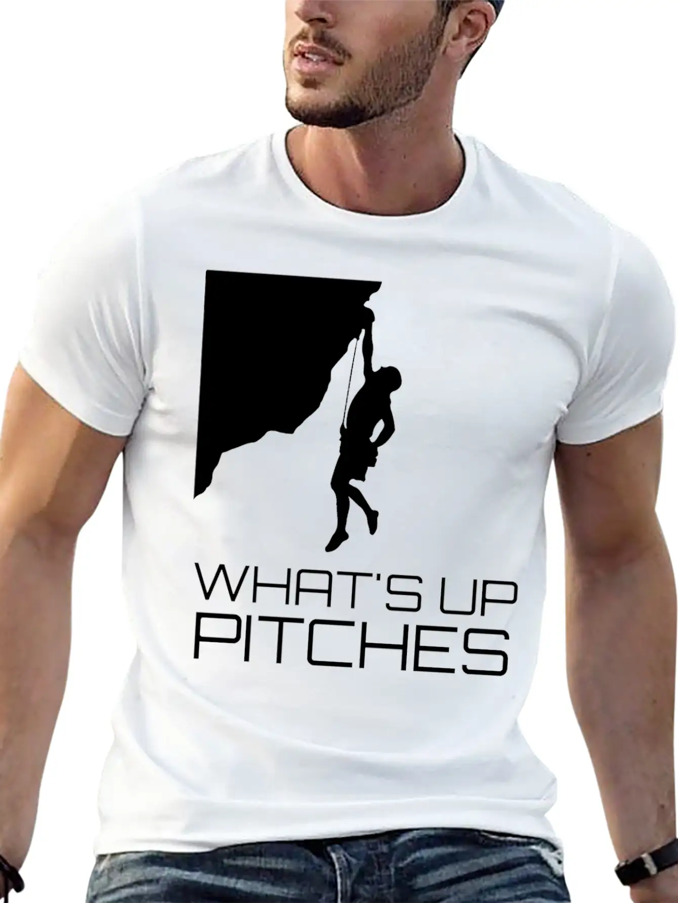 Rock Climbing Mountain Climber Belayer Lightweight Cotton T-Shirt – Daily Comfort Graphic Shirt