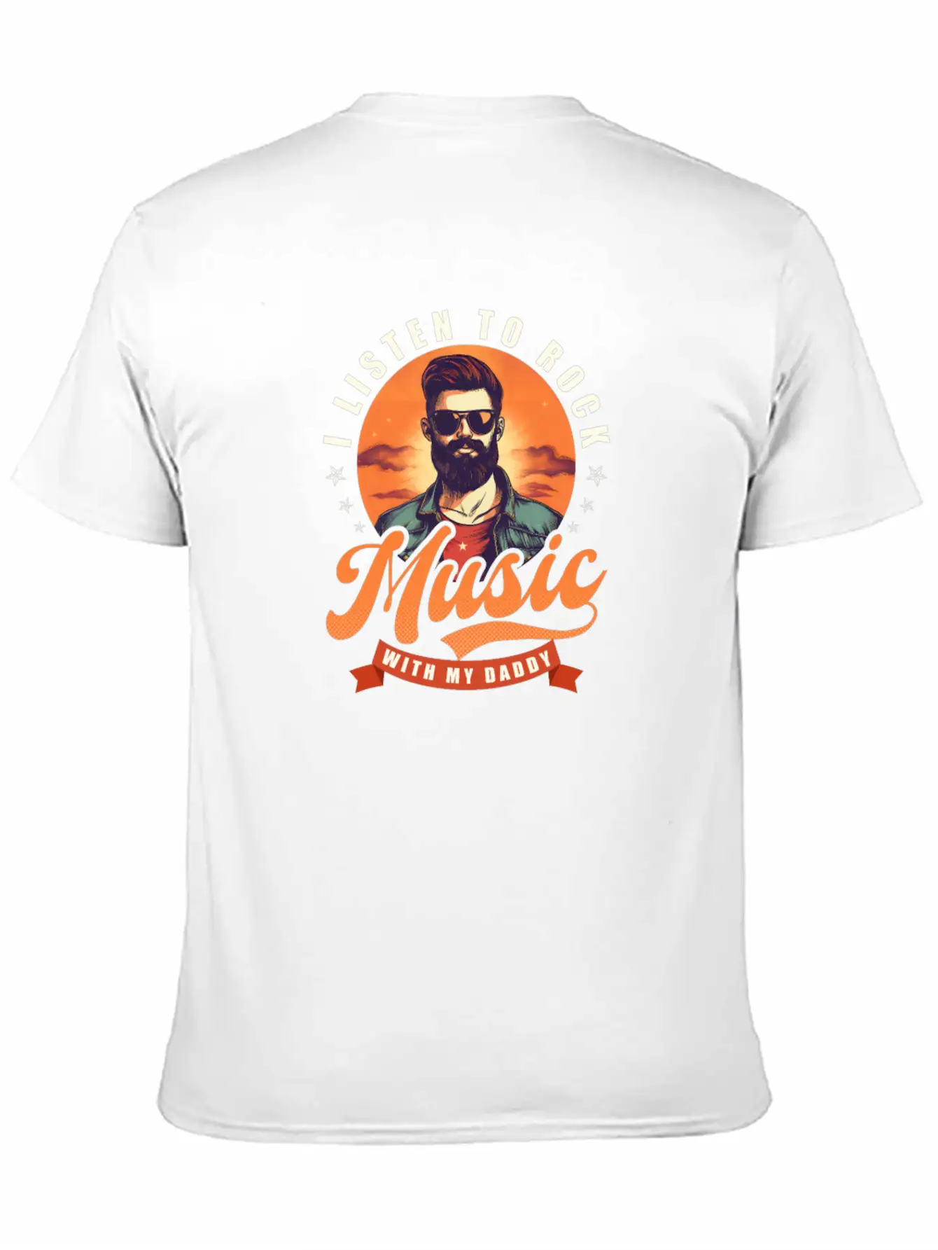 Rock Music Listen To Rock Music With Daddy Modern Fit Casual T-Shirt – Clean And Versatile Design