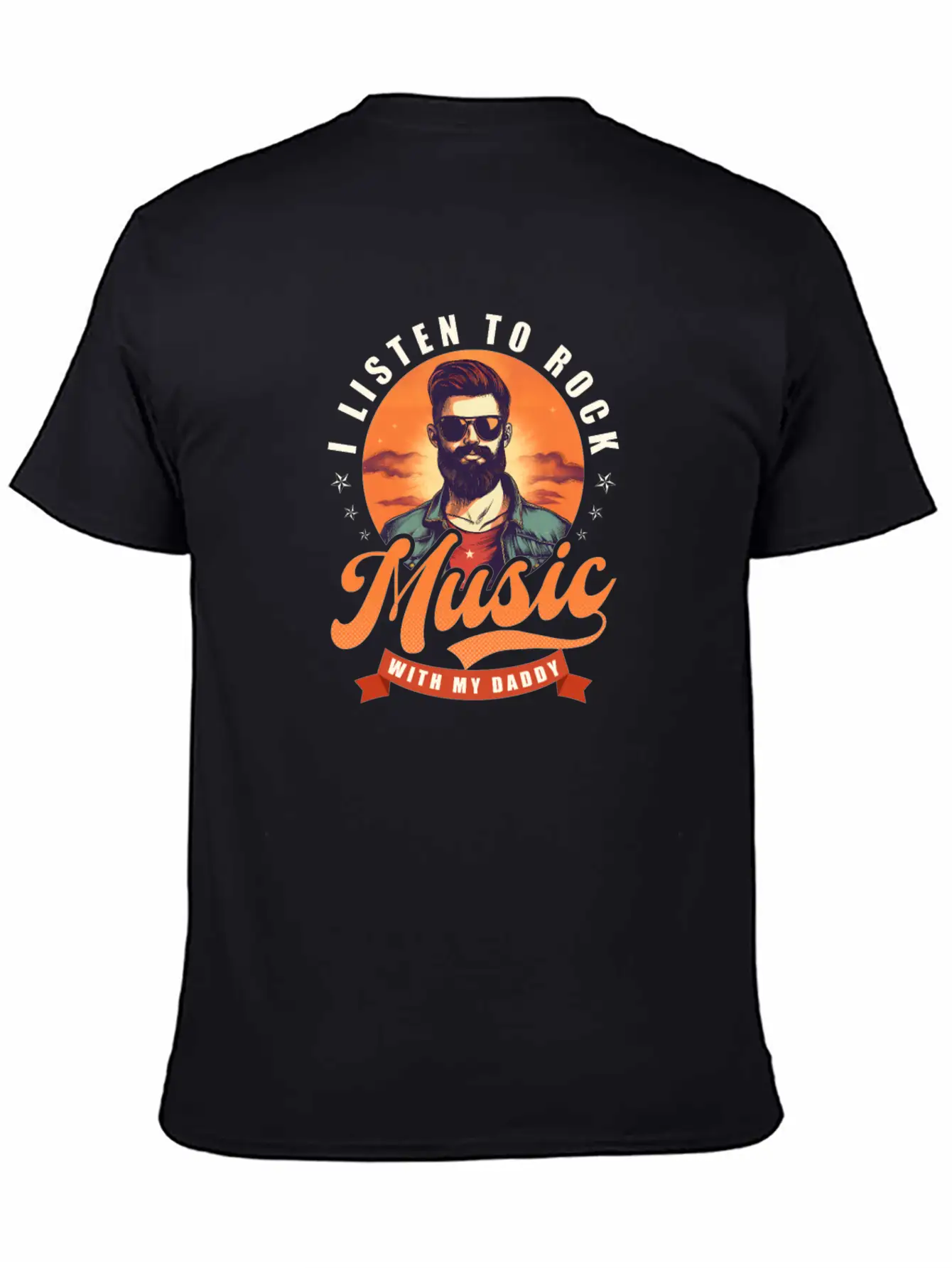 Rock Music Listen To Rock Music With Daddy Modern Fit Casual T-Shirt – Clean And Versatile Design
