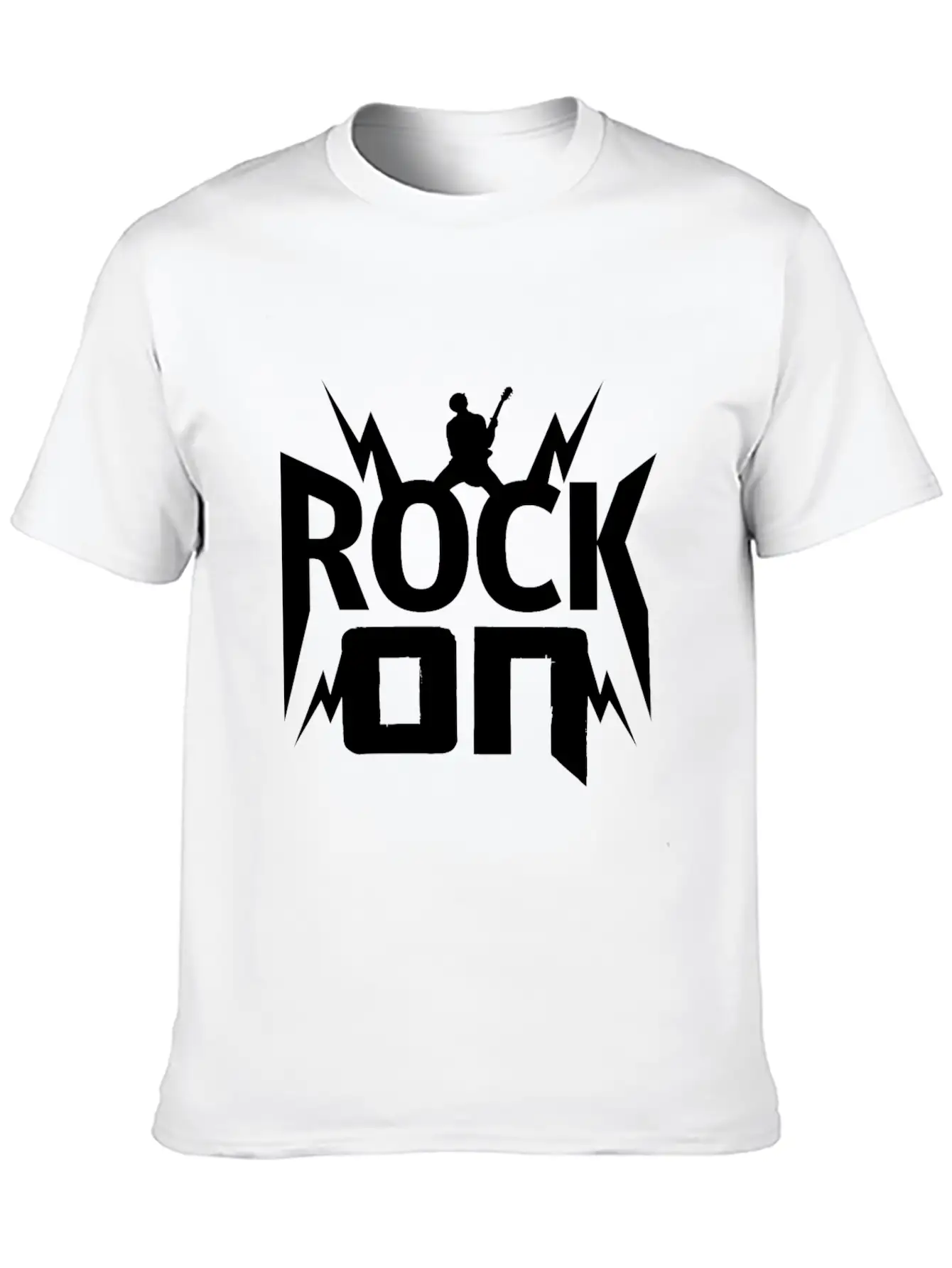 Rock On Gift Christmas Kids Birthday Present Music Unisex Casual T-Shirt – Clean Design For Daily Comfort