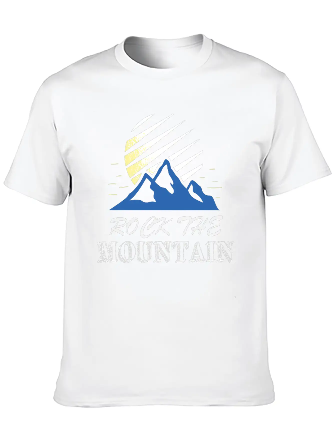 Rock The Mountain Mountain At Sunrise Shirt Lightweight Cotton T-Shirt – Daily Comfort Graphic Shirt