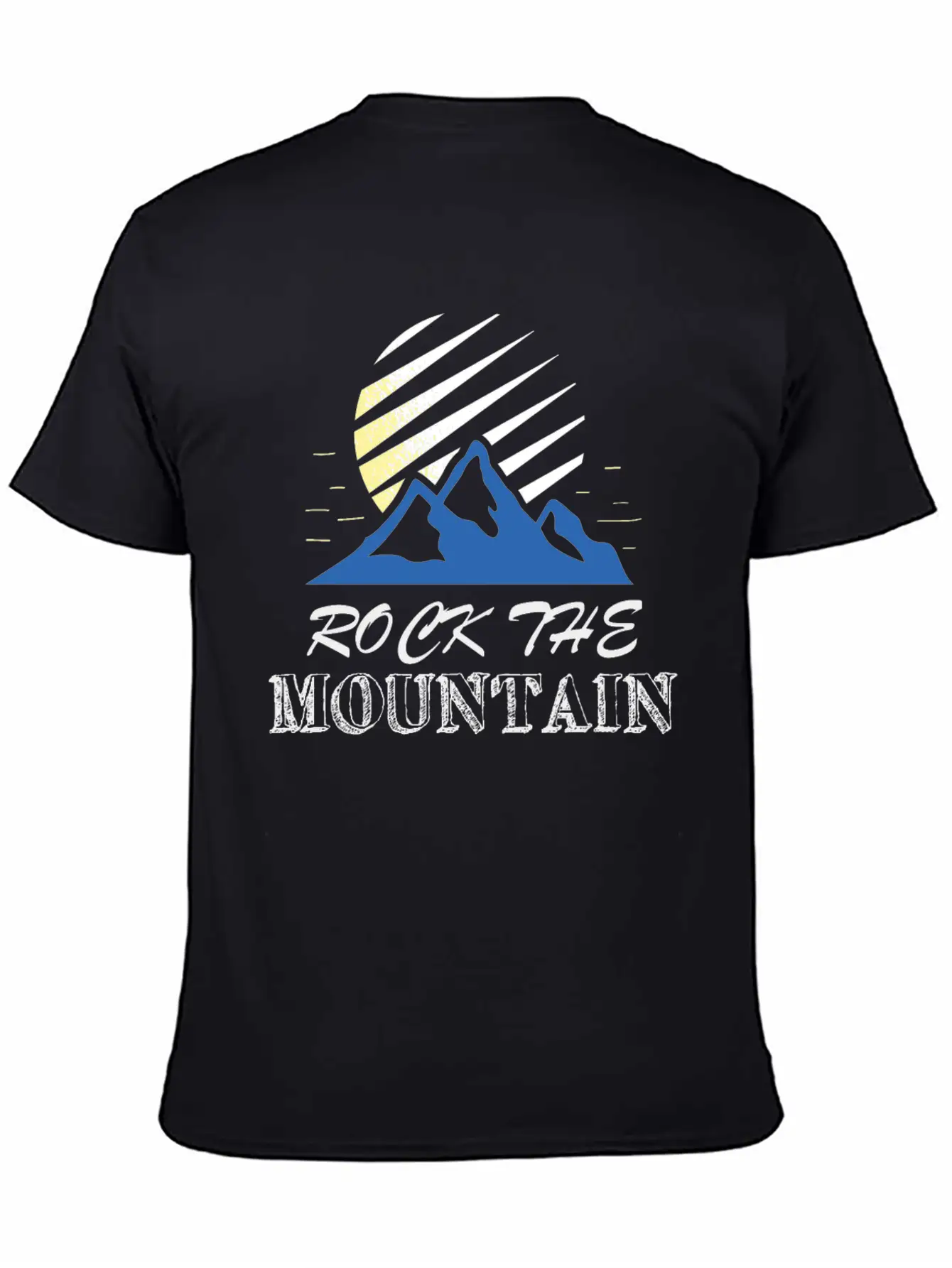 Rock The Mountain Mountain At Sunrise Shirt Lightweight Cotton T-Shirt – Daily Comfort Graphic Shirt