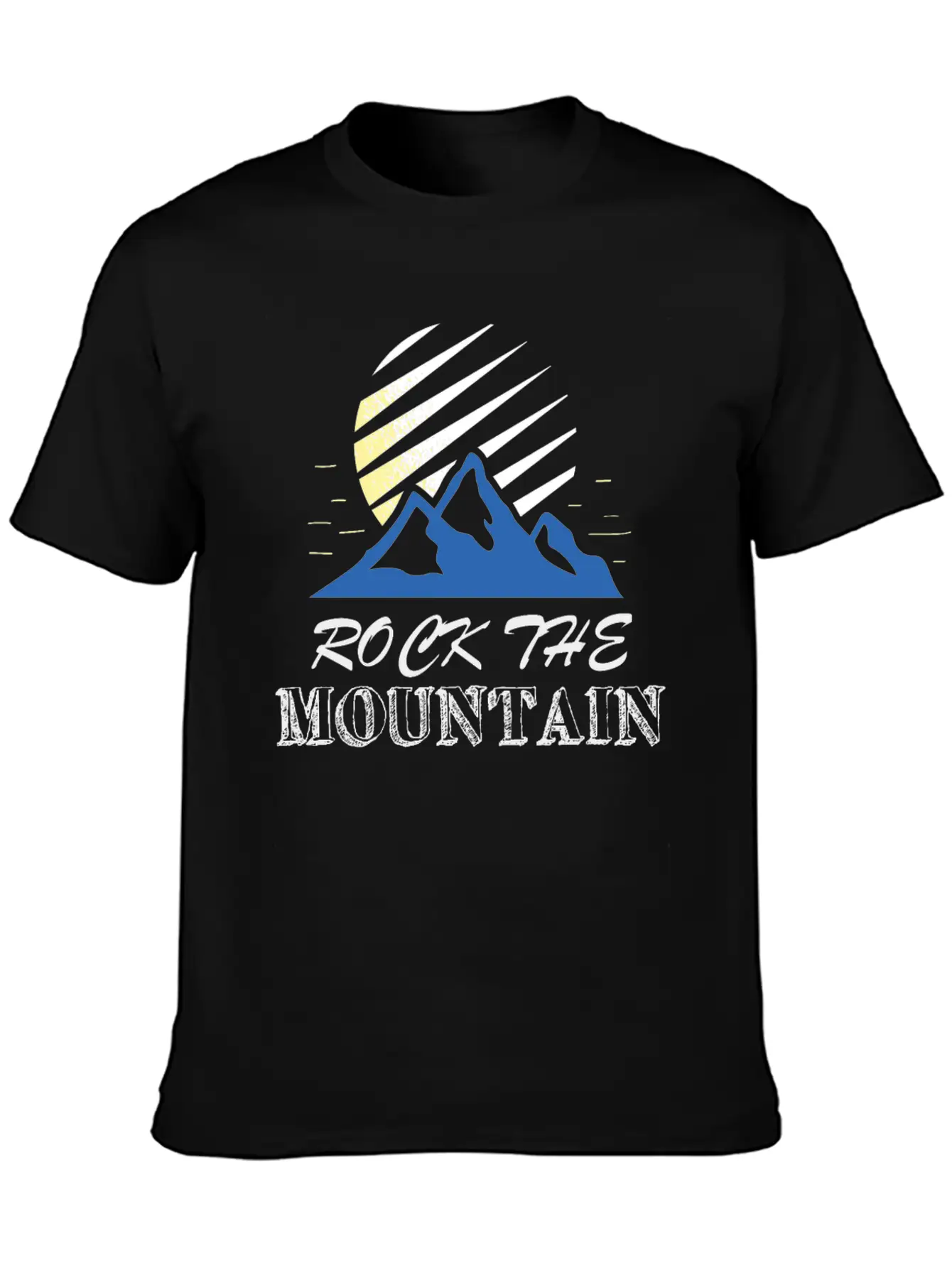 Rock The Mountain Mountain At Sunrise Shirt Lightweight Cotton T-Shirt – Daily Comfort Graphic Shirt