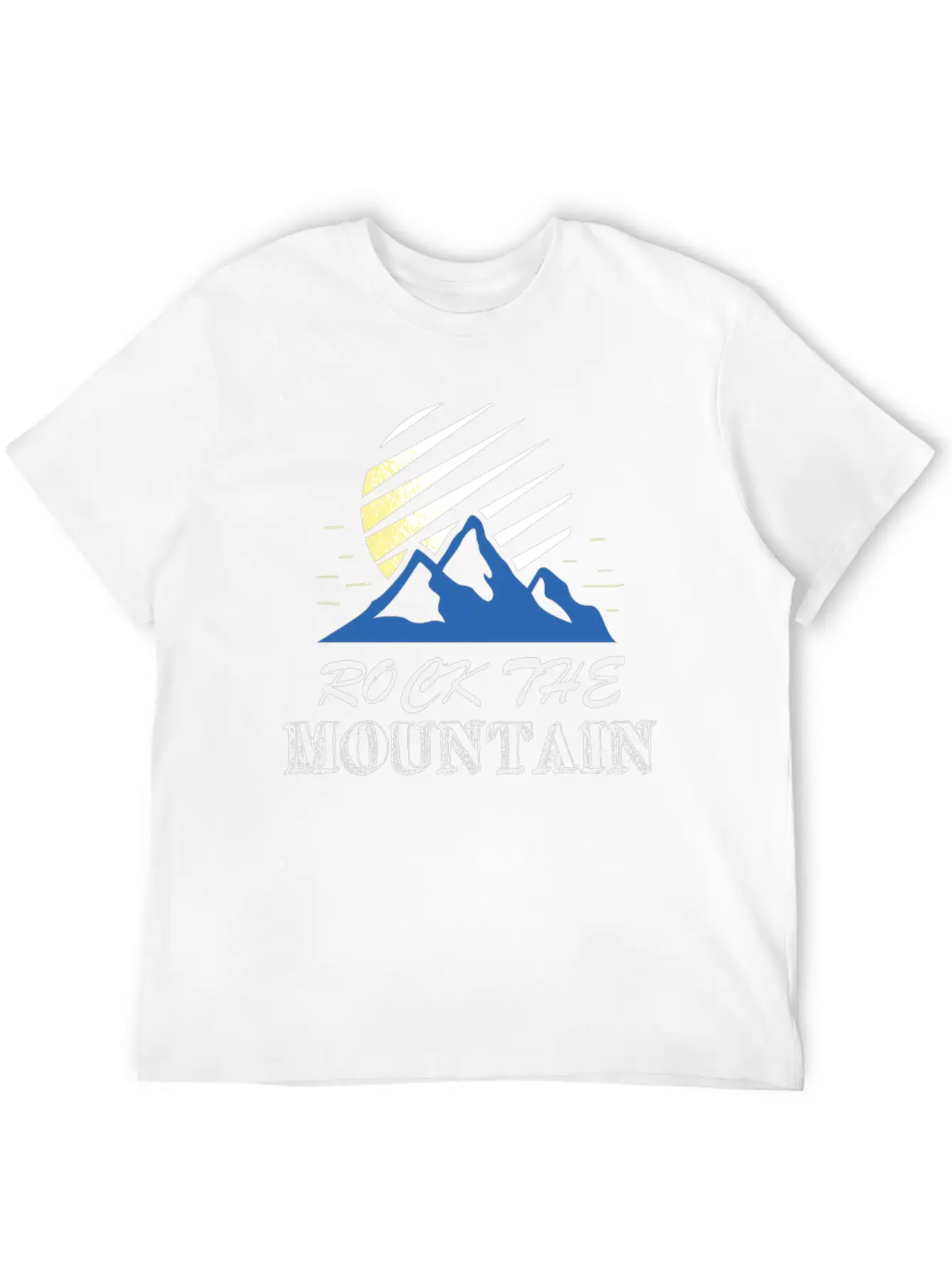 Rock The Mountain Mountain At Sunrise Shirt Lightweight Cotton T-Shirt – Daily Comfort Graphic Shirt