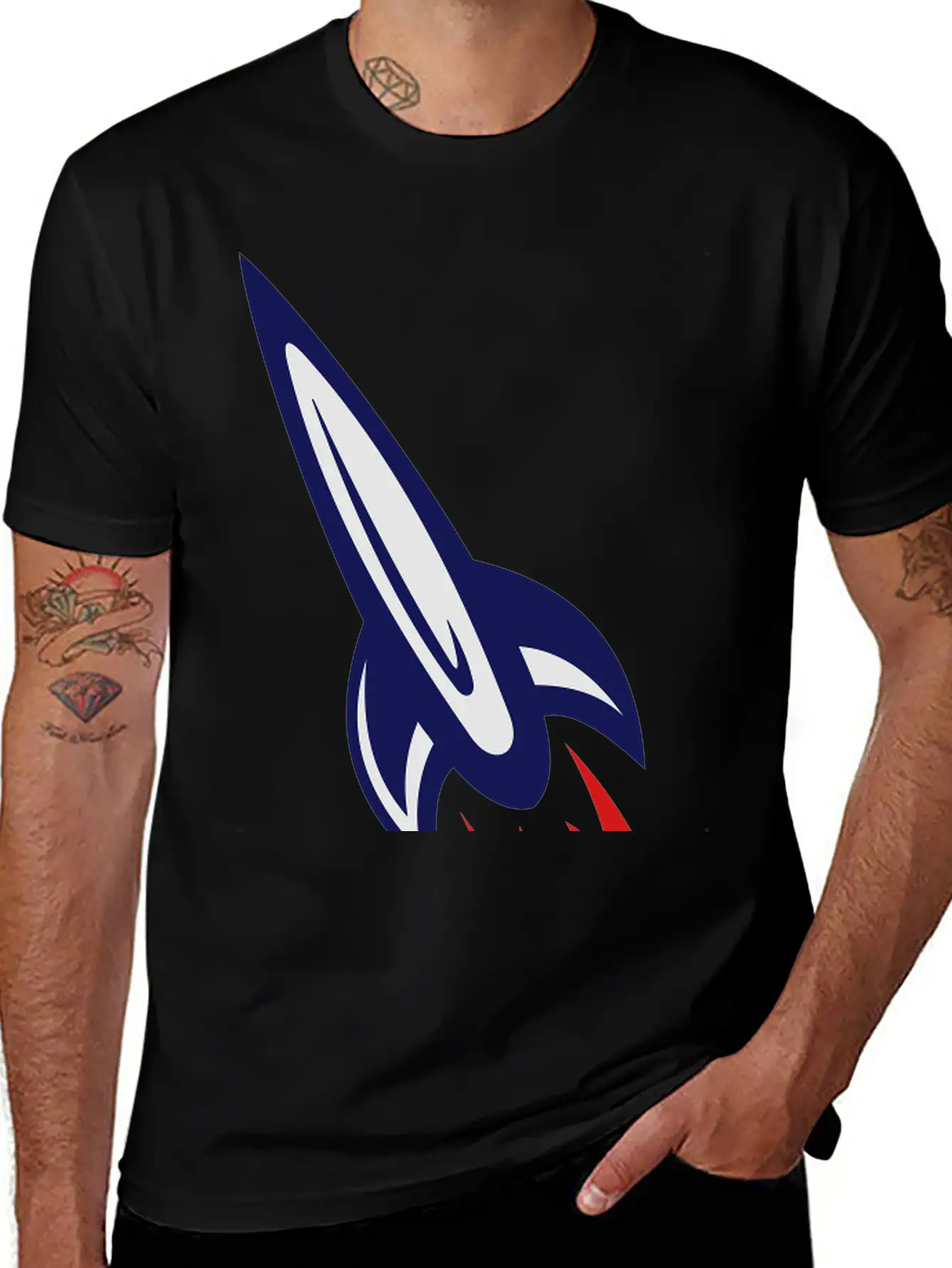 Rocket Ship Lightweight Cotton T-Shirt – Daily Comfort Graphic Shirt