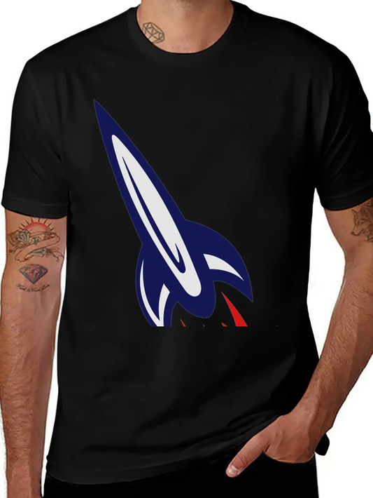 Rocket Ship Lightweight Cotton T-Shirt – Daily Comfort Graphic Shirt