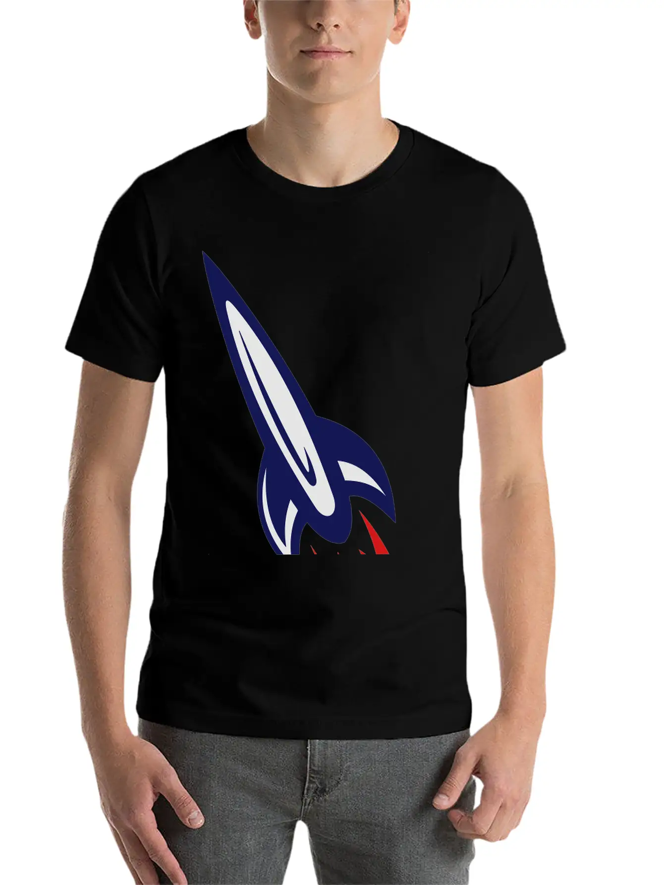 Rocket Ship Lightweight Cotton T-Shirt – Daily Comfort Graphic Shirt