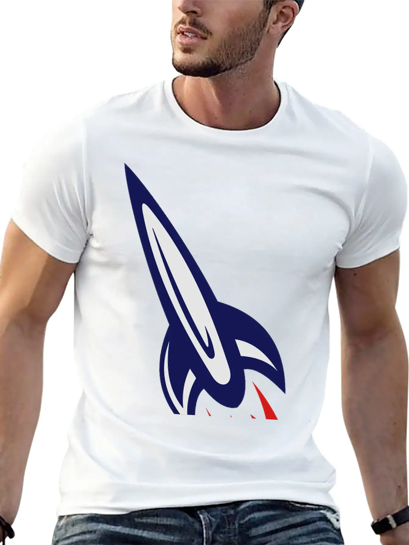 Rocket Ship Lightweight Cotton T-Shirt – Daily Comfort Graphic Shirt