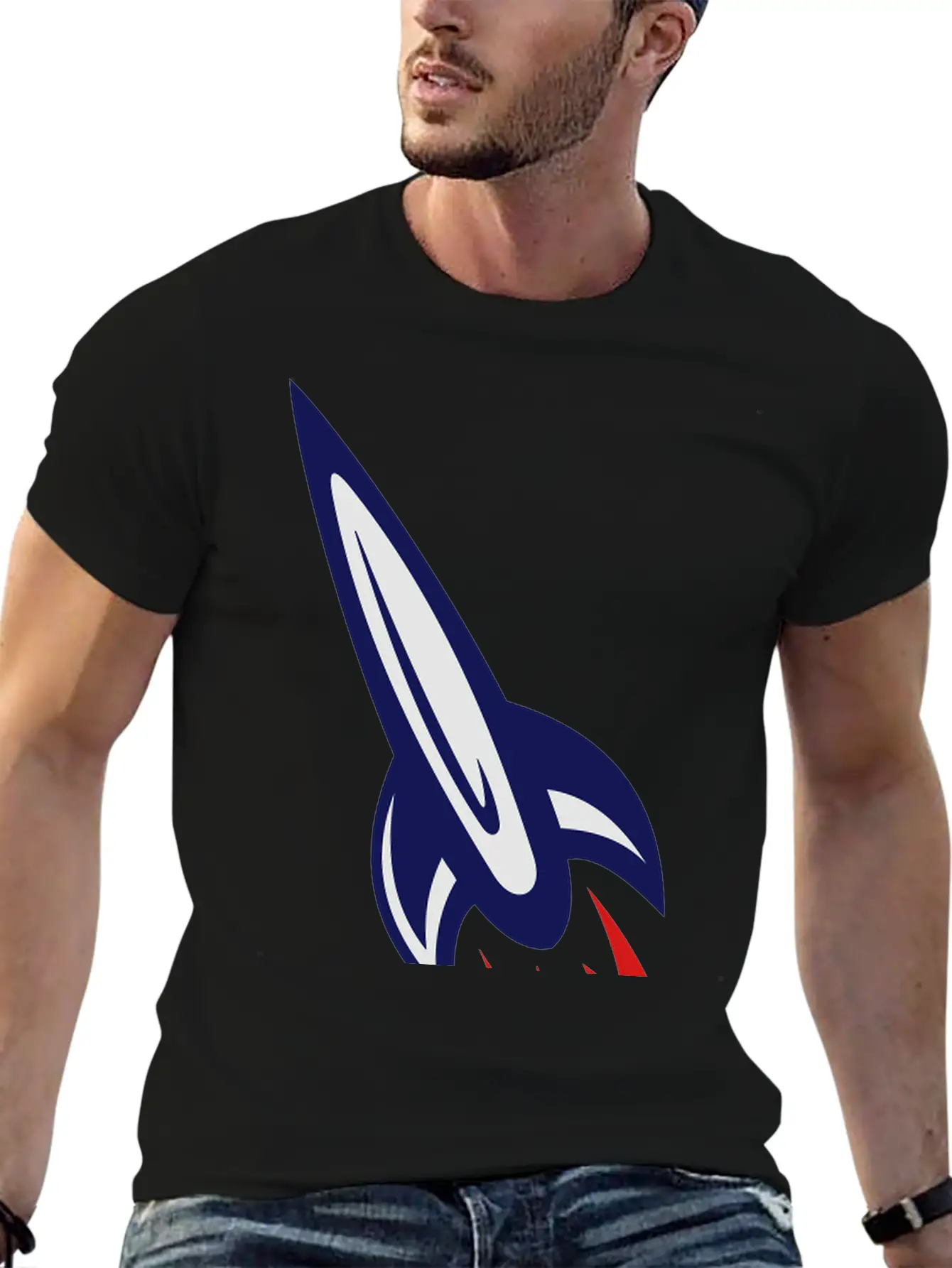 Rocket Ship Lightweight Cotton T-Shirt – Daily Comfort Graphic Shirt