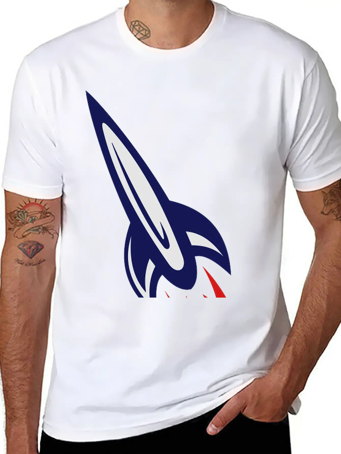 Rocket Ship Lightweight Cotton T-Shirt – Daily Comfort Graphic Shirt