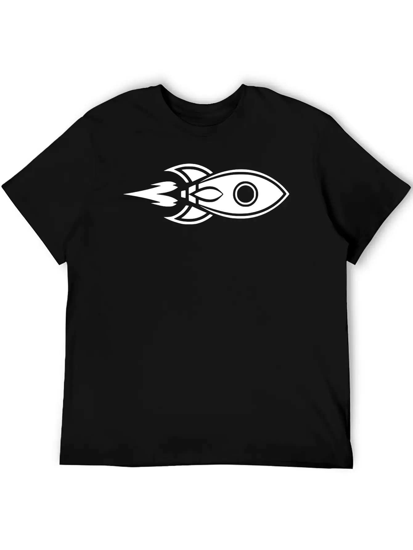 Rocket Ship, Space Travel Lightweight Cotton T-Shirt – Daily Comfort Graphic Shirt