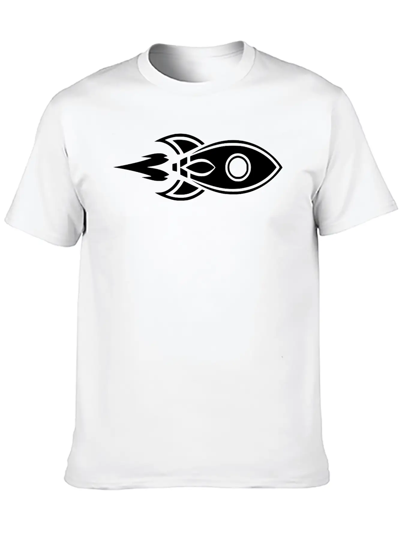 Rocket Ship, Space Travel Lightweight Cotton T-Shirt – Daily Comfort Graphic Shirt