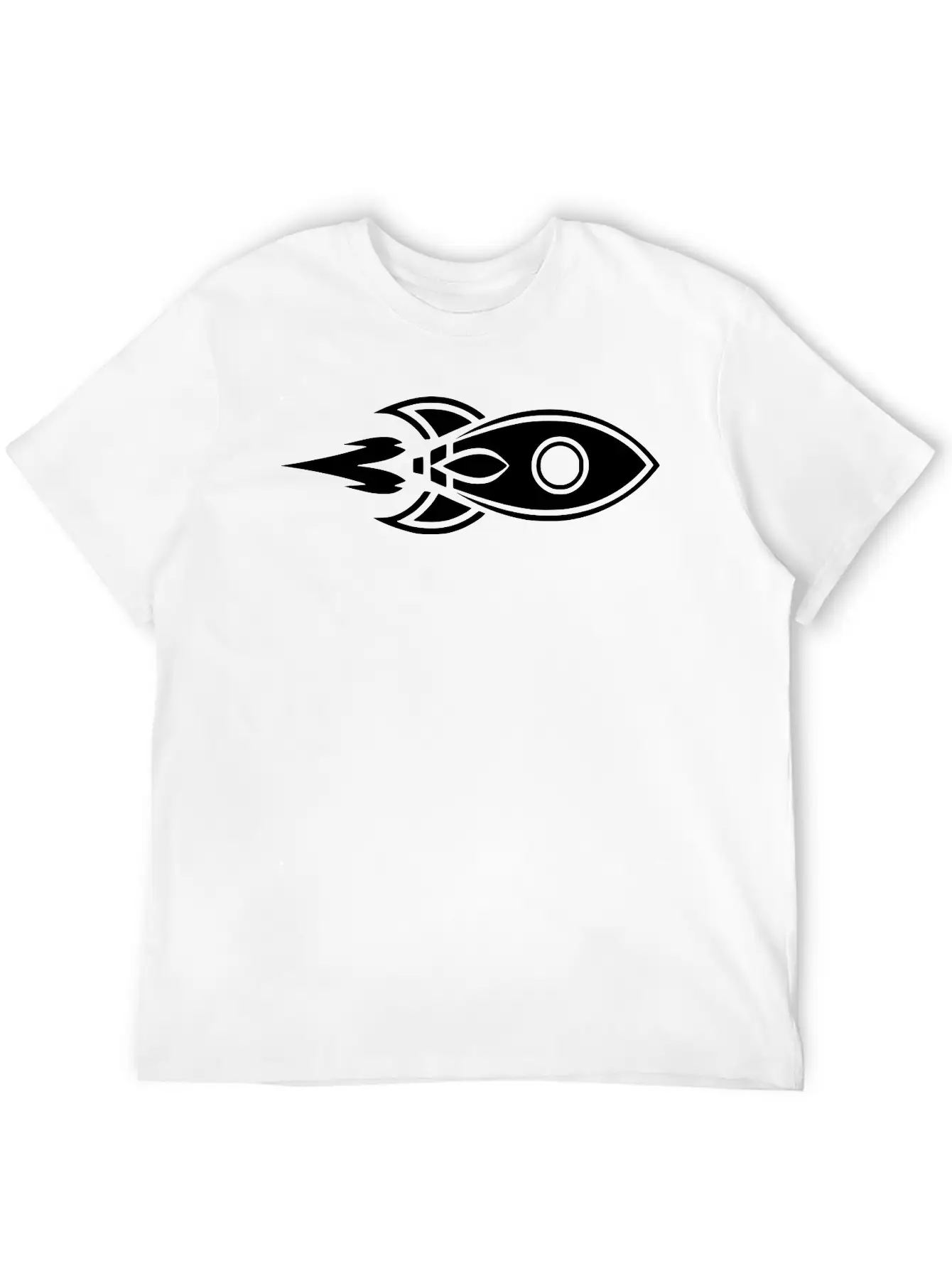 Rocket Ship, Space Travel Lightweight Cotton T-Shirt – Daily Comfort Graphic Shirt