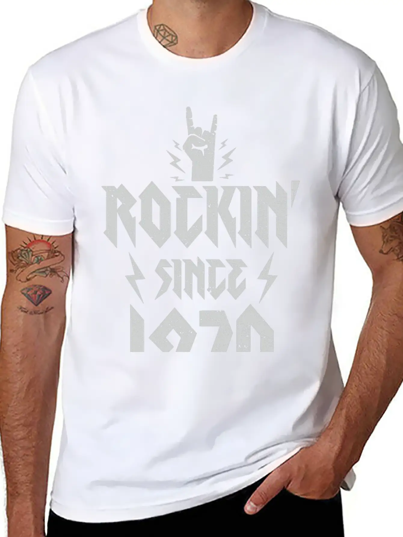 Rockin Since 1970 - 1970 Lightweight Cotton T-Shirt – Daily Comfort Graphic Shirt