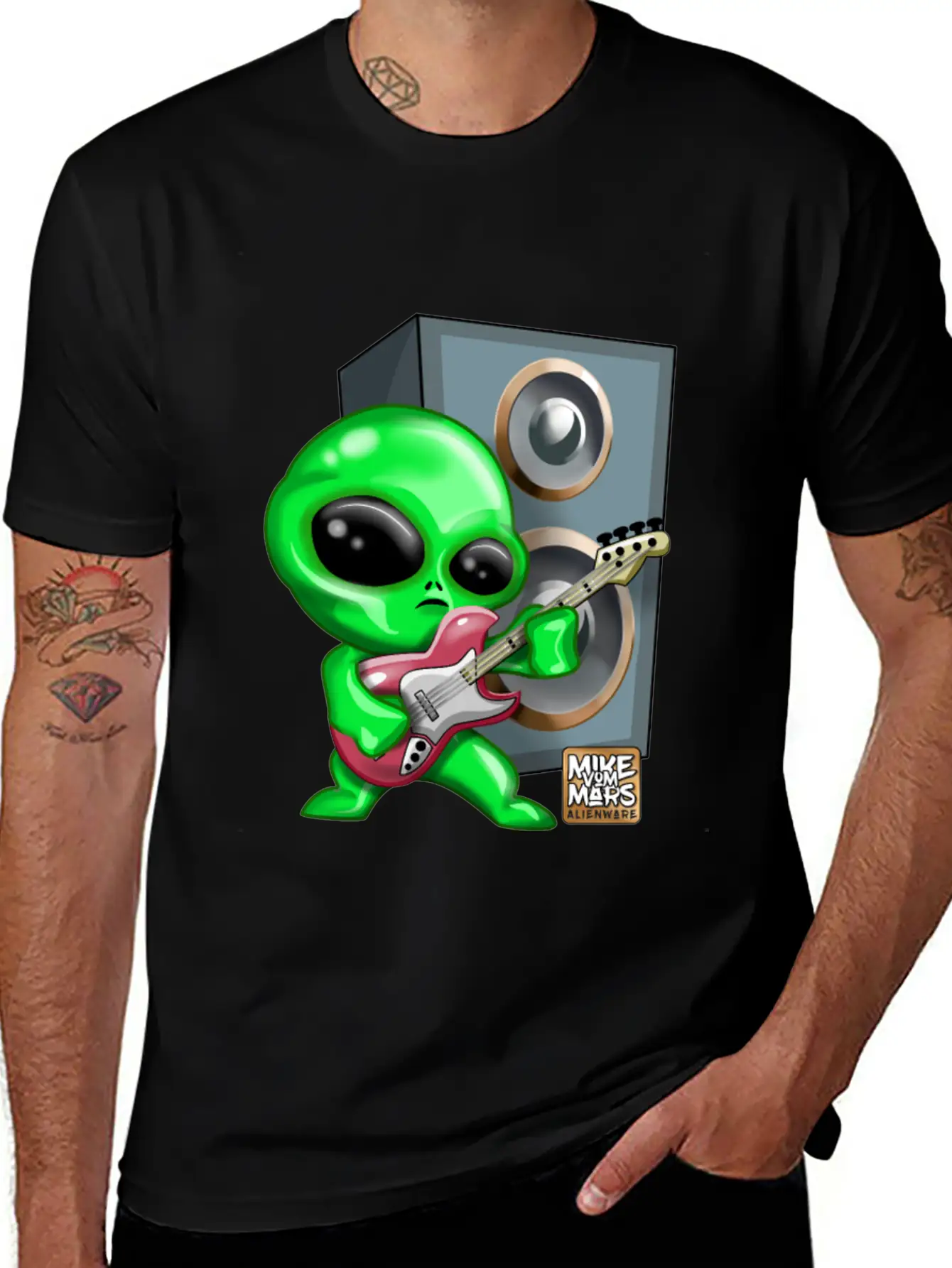 Rocking Alien Classic Fit Graphic Tee For Daily Comfort – Unisex Cotton Shirt