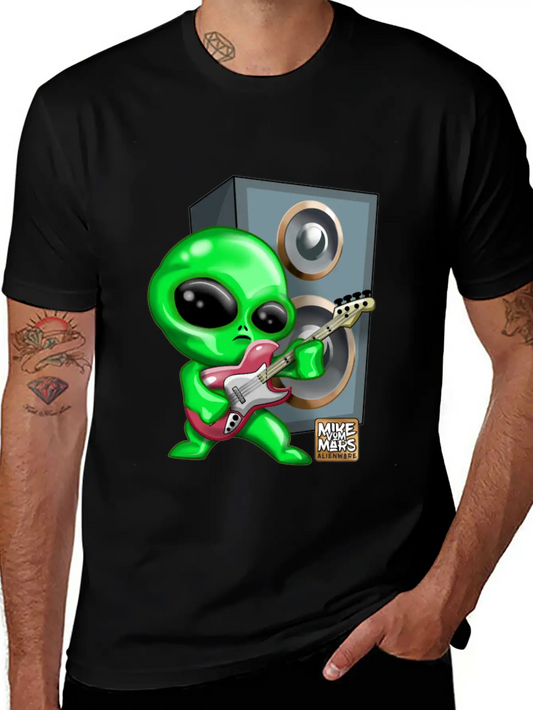Rocking Alien Classic Fit Graphic Tee For Daily Comfort – Unisex Cotton Shirt