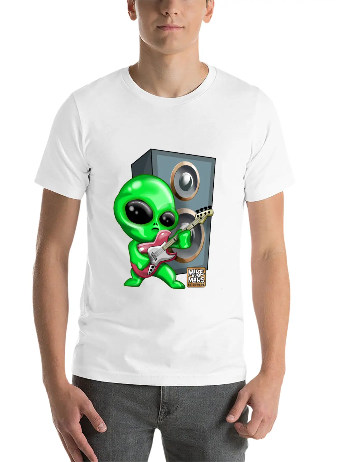 Rocking Alien Classic Fit Graphic Tee For Daily Comfort – Unisex Cotton Shirt