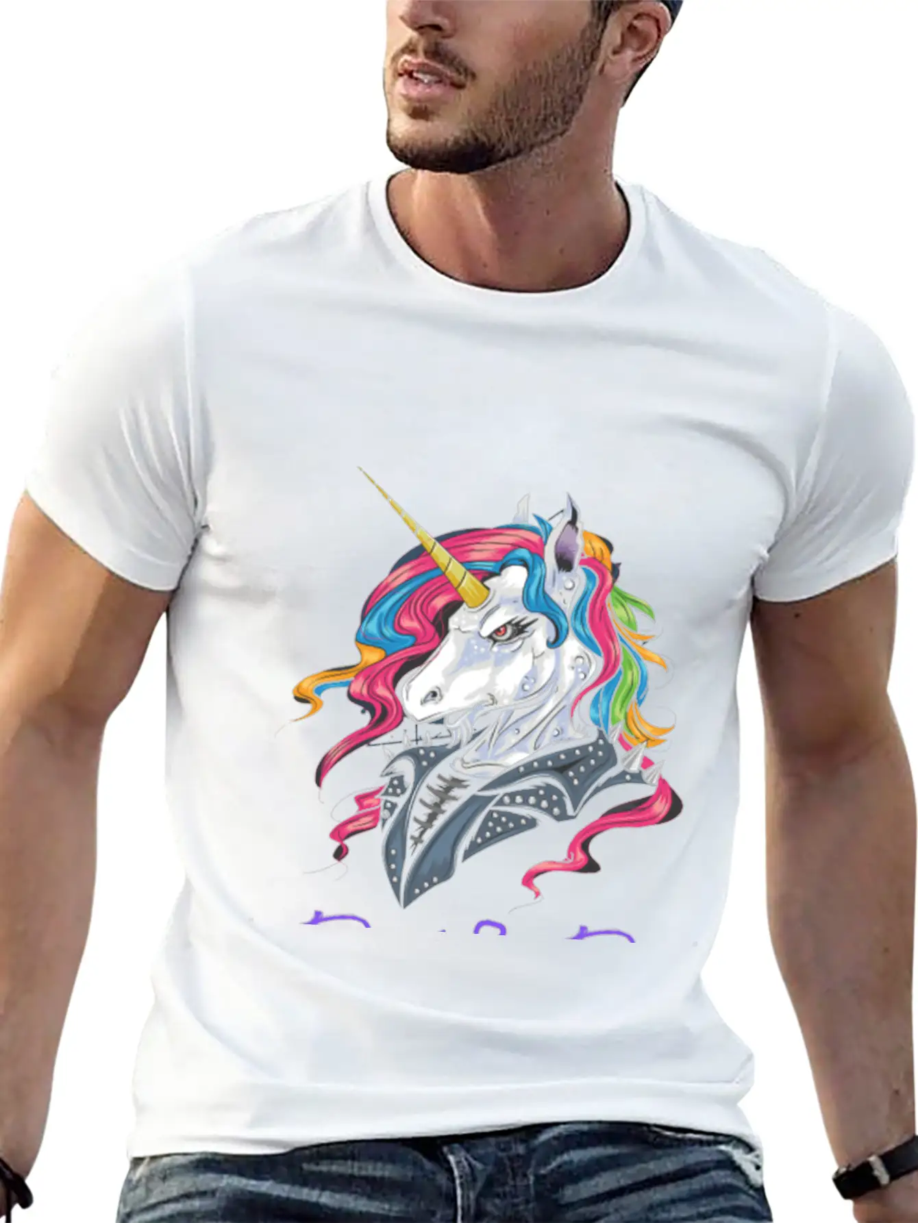 Rock&Roll Unicorn Modern Fit Casual T-Shirt – Clean And Versatile Design