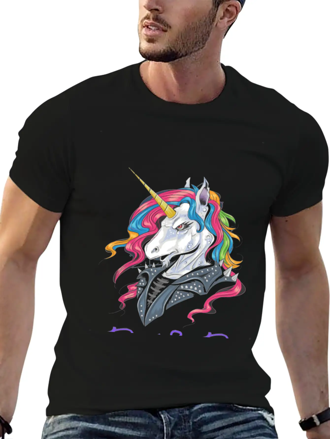 Rock&Roll Unicorn Modern Fit Casual T-Shirt – Clean And Versatile Design