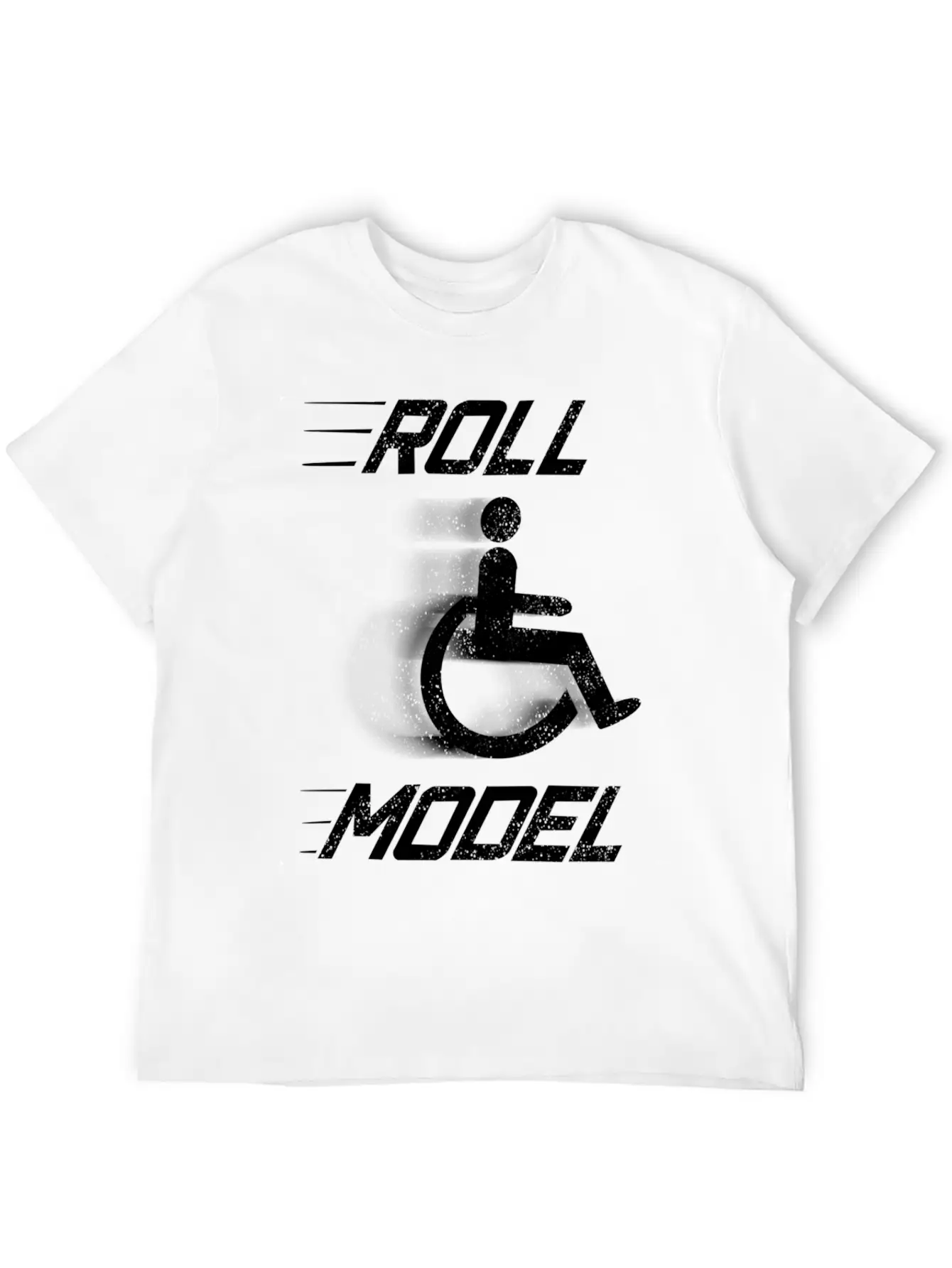 Roll Model Handicapped Person Wheelchair Relaxed Everyday Tee – Lightweight And Durable Cotton