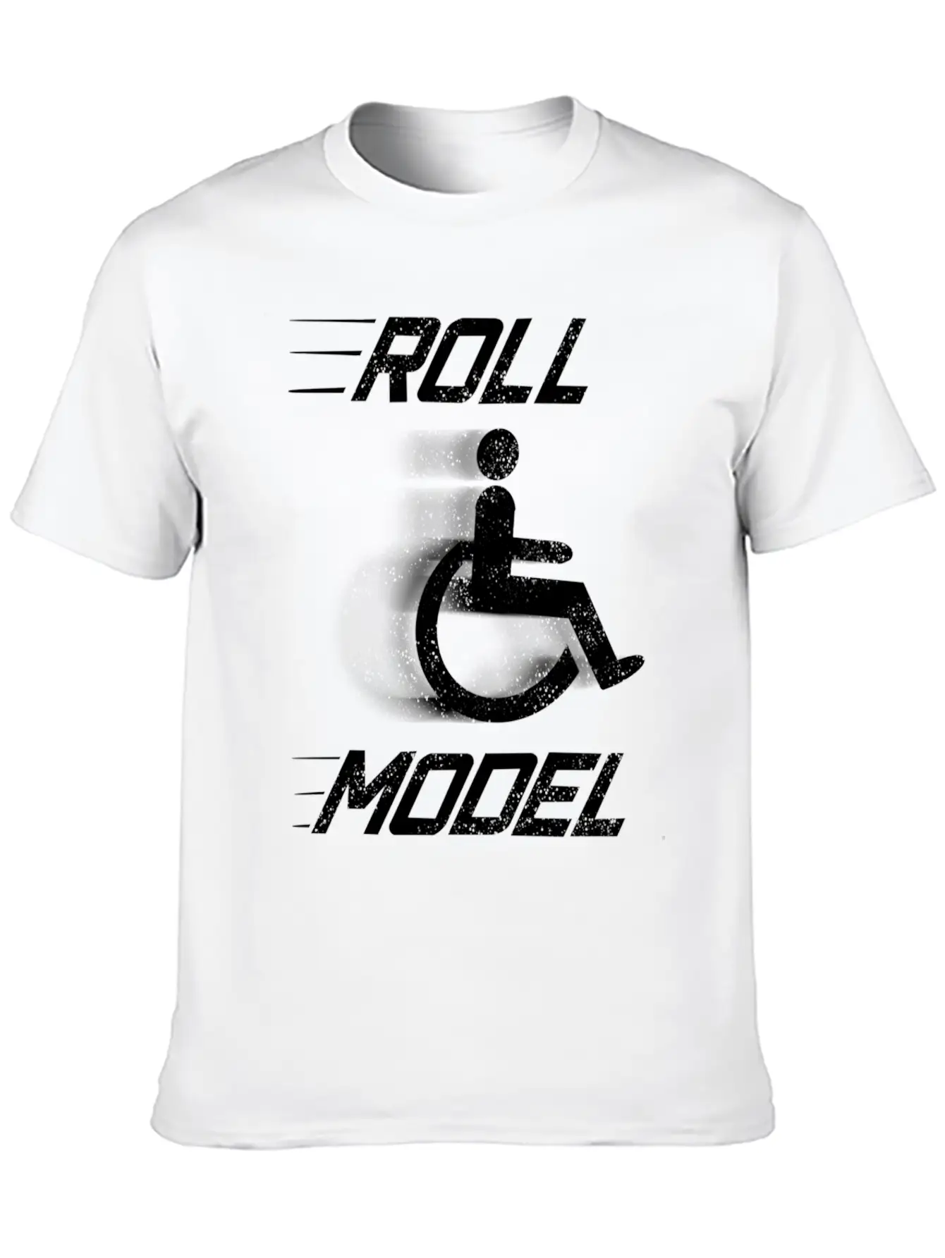 Roll Model Handicapped Person Wheelchair Relaxed Everyday Tee – Lightweight And Durable Cotton