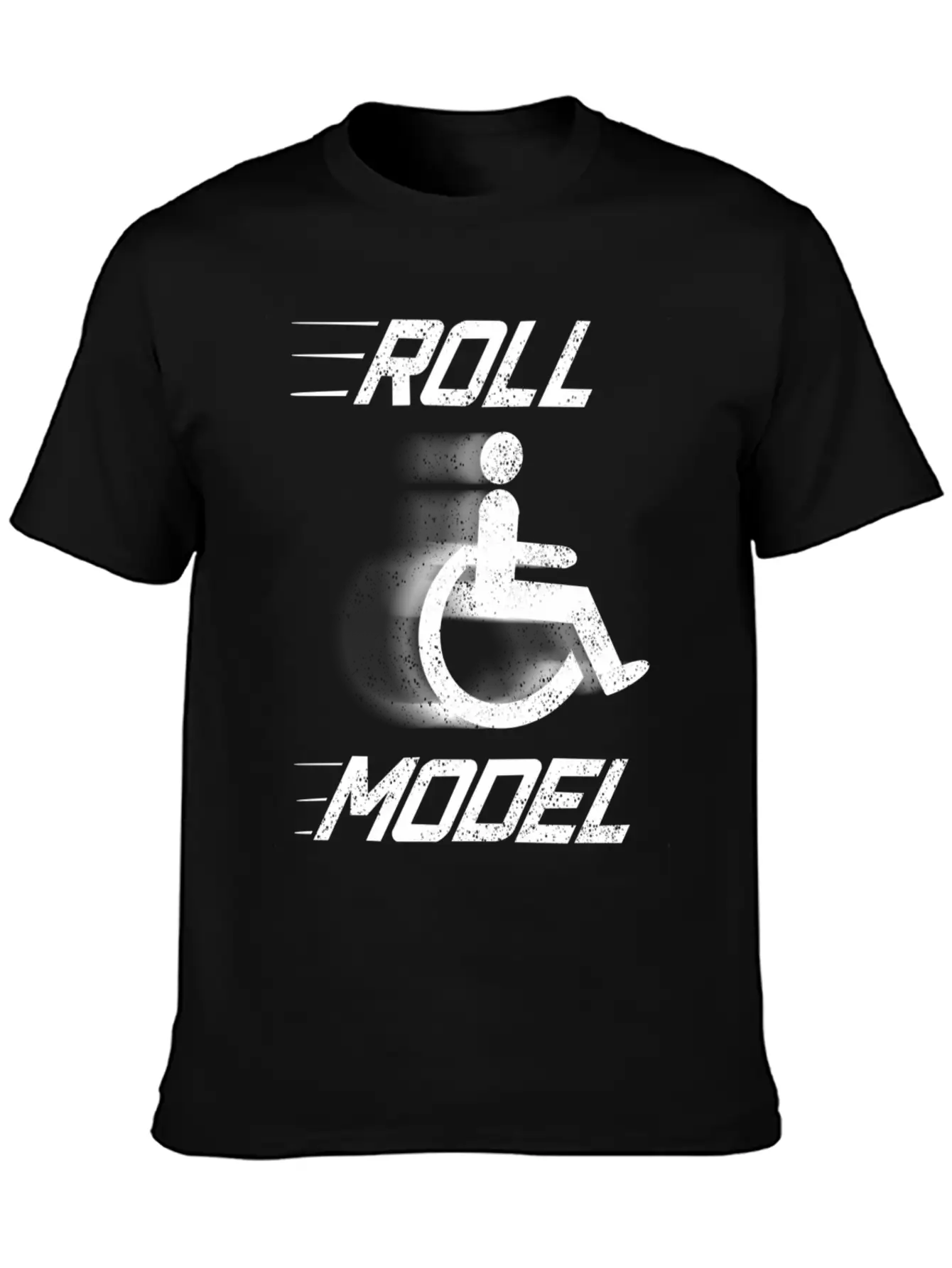Roll Model Handicapped Person Wheelchair Relaxed Everyday Tee – Lightweight And Durable Cotton