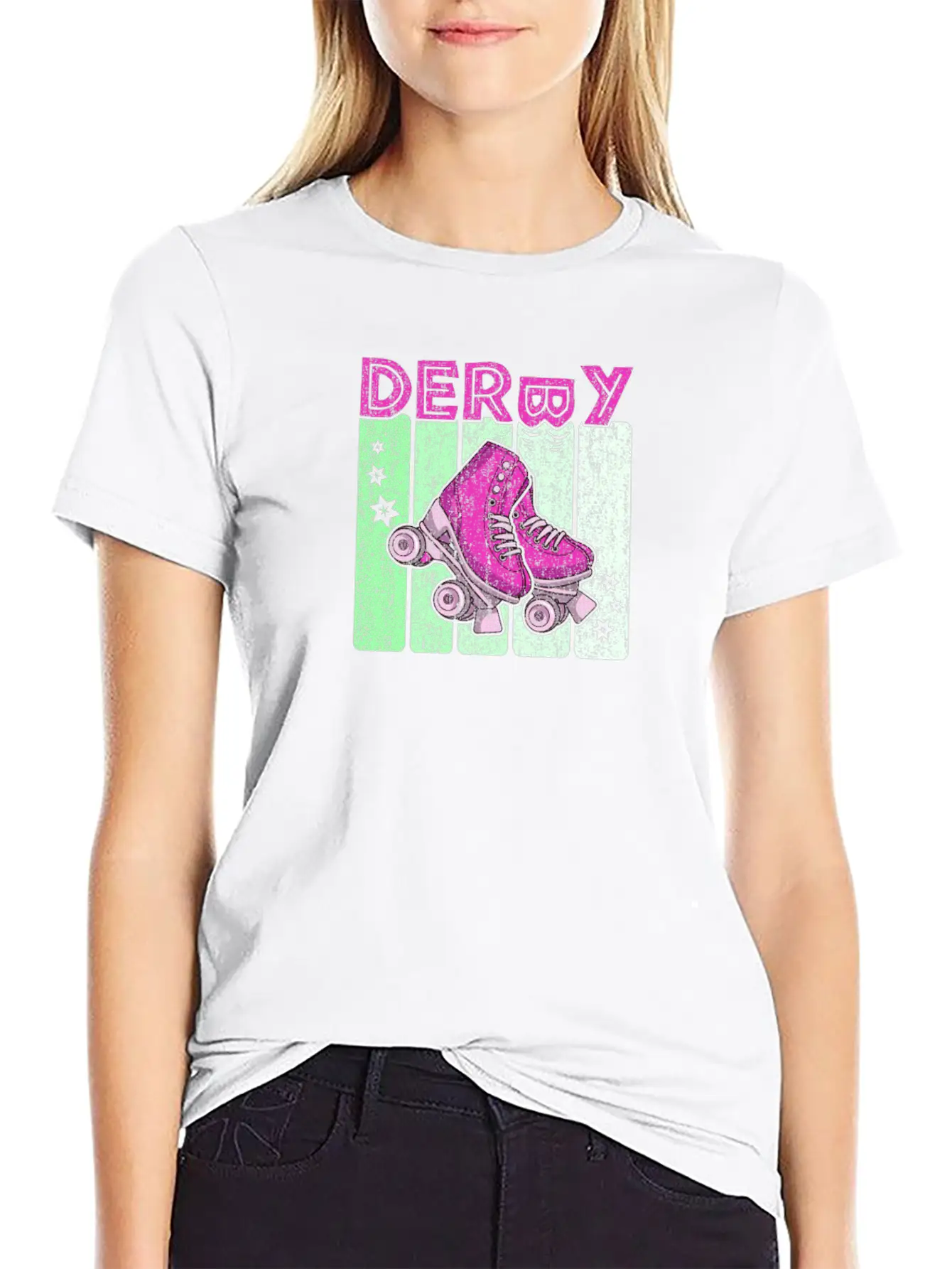 Roller Derby 70s Skate Disco Lightweight Cotton T-Shirt – Daily Comfort Graphic Shirt