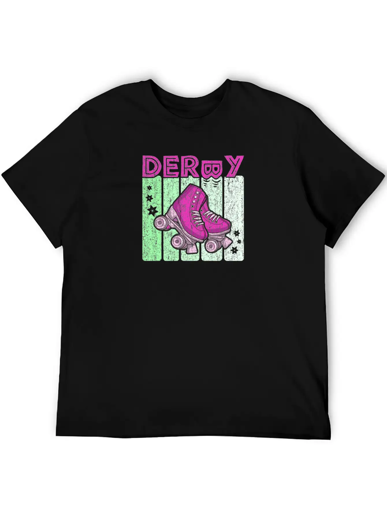 Roller Derby 70s Skate Disco Lightweight Cotton T-Shirt – Daily Comfort Graphic Shirt