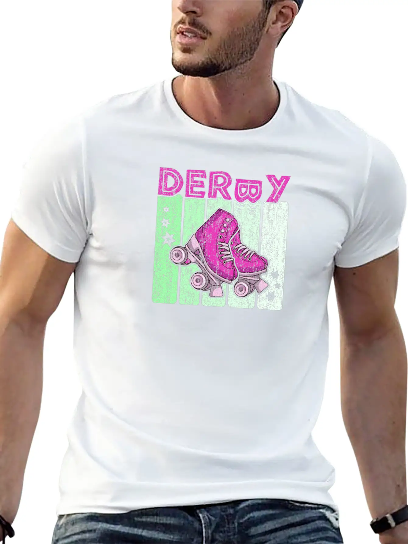 Roller Derby 70s Skate Disco Lightweight Cotton T-Shirt – Daily Comfort Graphic Shirt