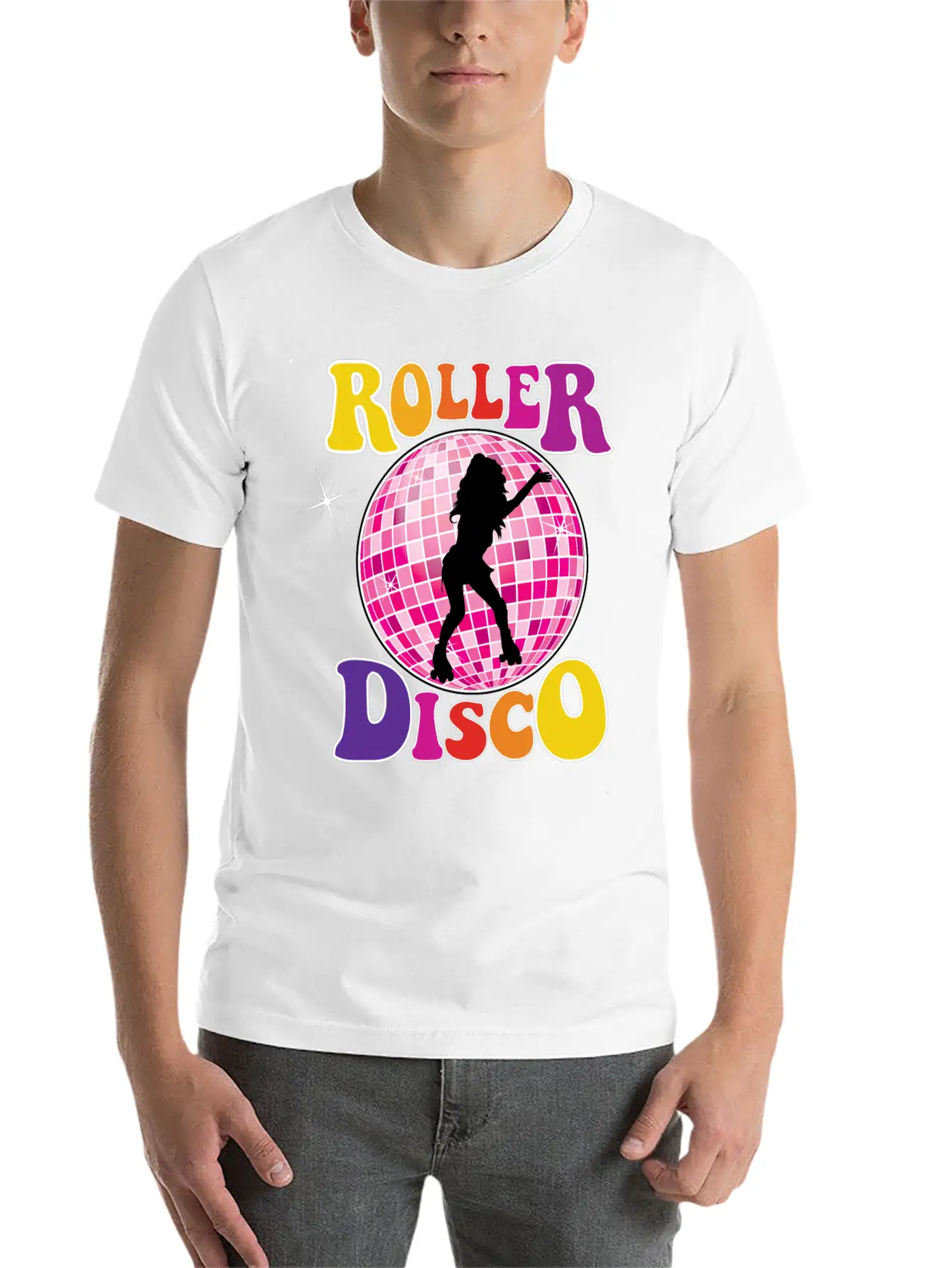 Roller Disco Basic Graphic T-Shirt – Daily Comfort In Soft Cotton