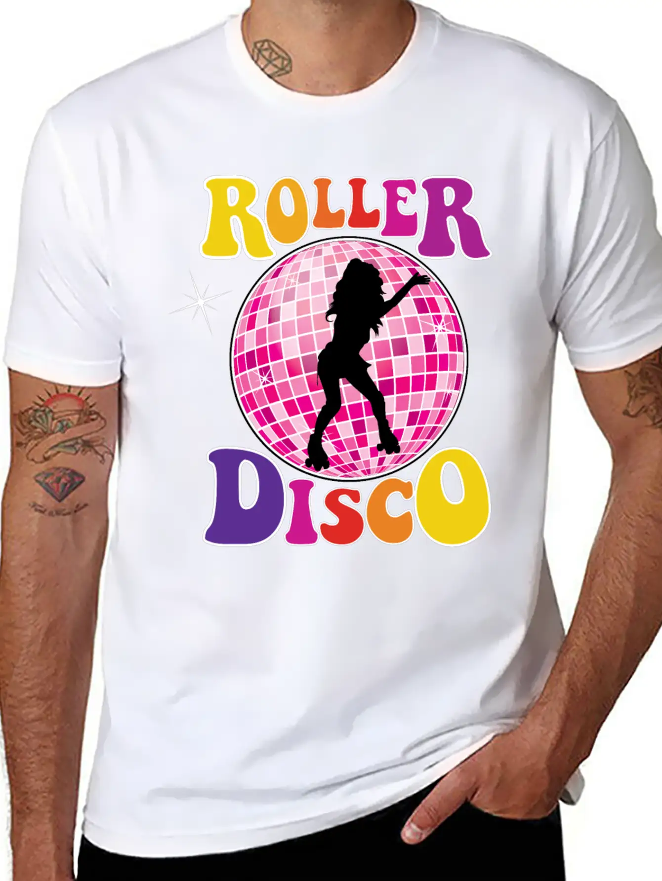Roller Disco Basic Graphic T-Shirt – Daily Comfort In Soft Cotton