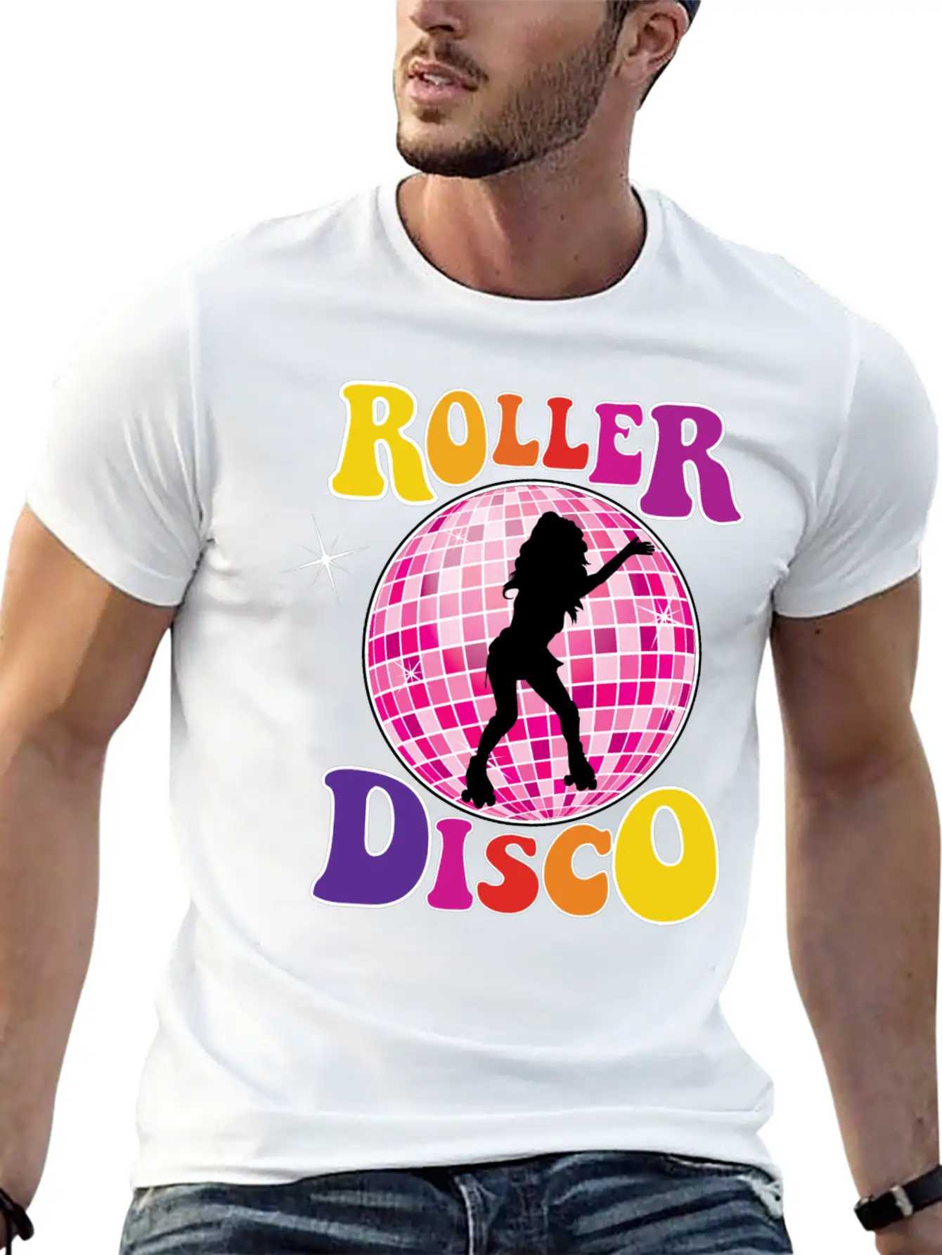 Roller Disco Basic Graphic T-Shirt – Daily Comfort In Soft Cotton