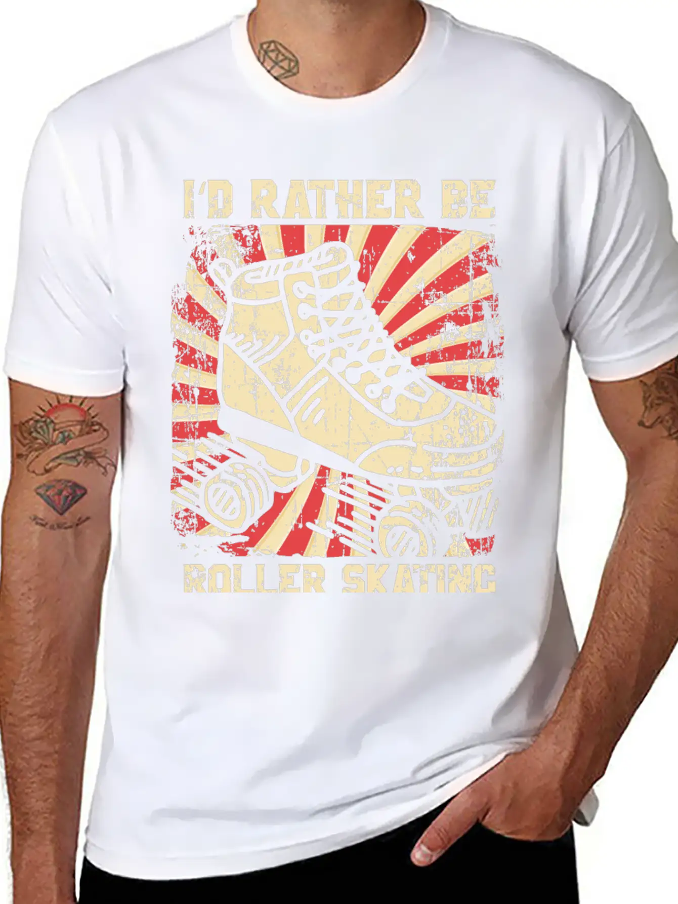 Roller Skater Unisex Casual T-Shirt ��� Clean Design For Daily Comfort