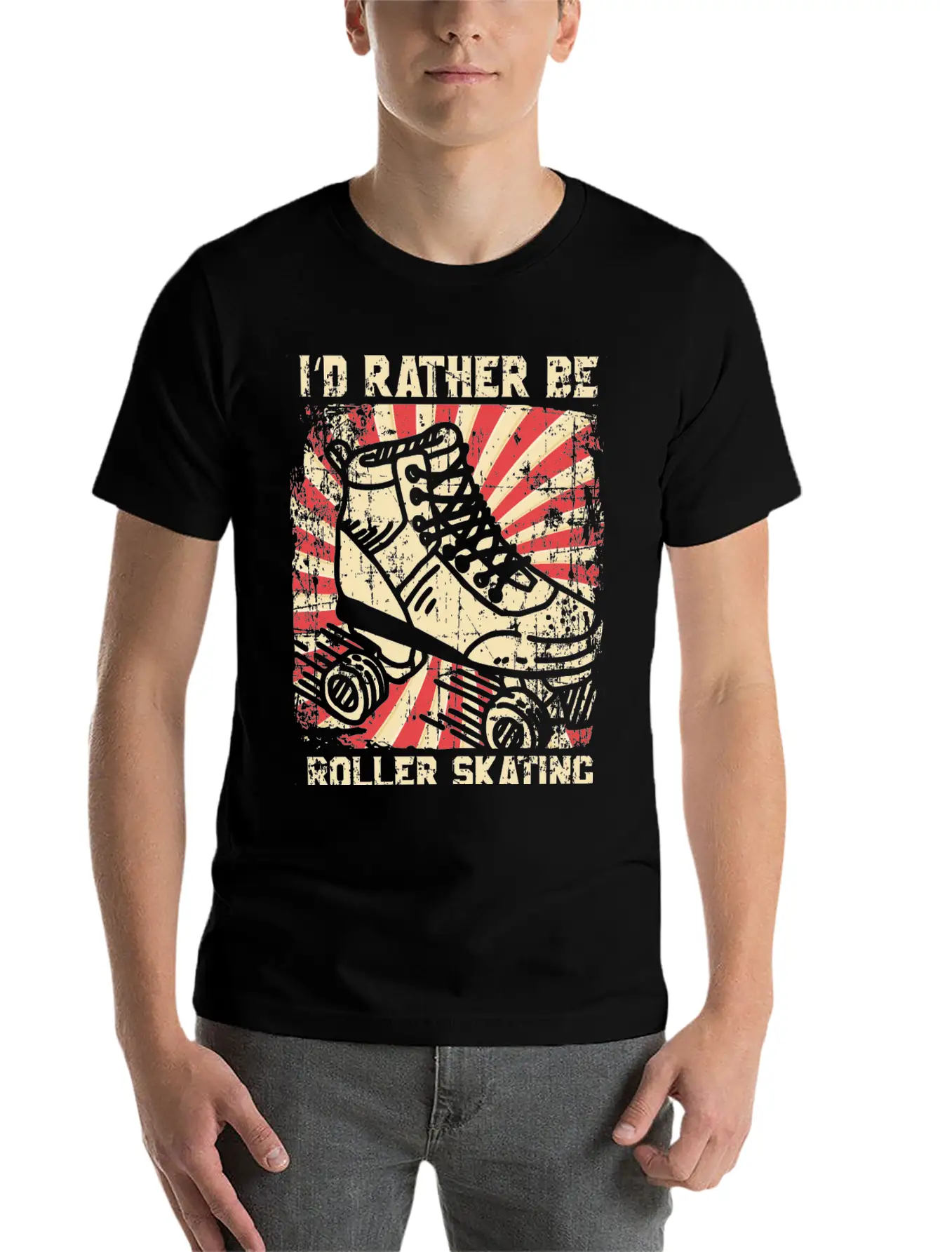 Roller Skater Unisex Casual T-Shirt ��� Clean Design For Daily Comfort