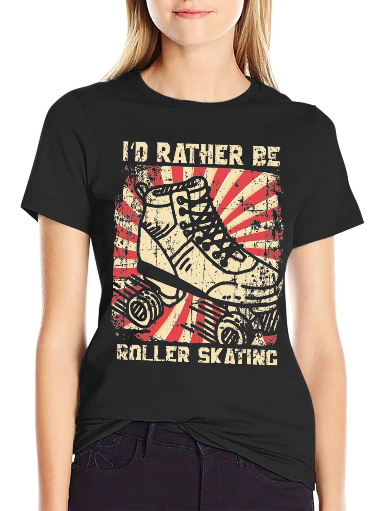 Roller Skater Unisex Casual T-Shirt ��� Clean Design For Daily Comfort