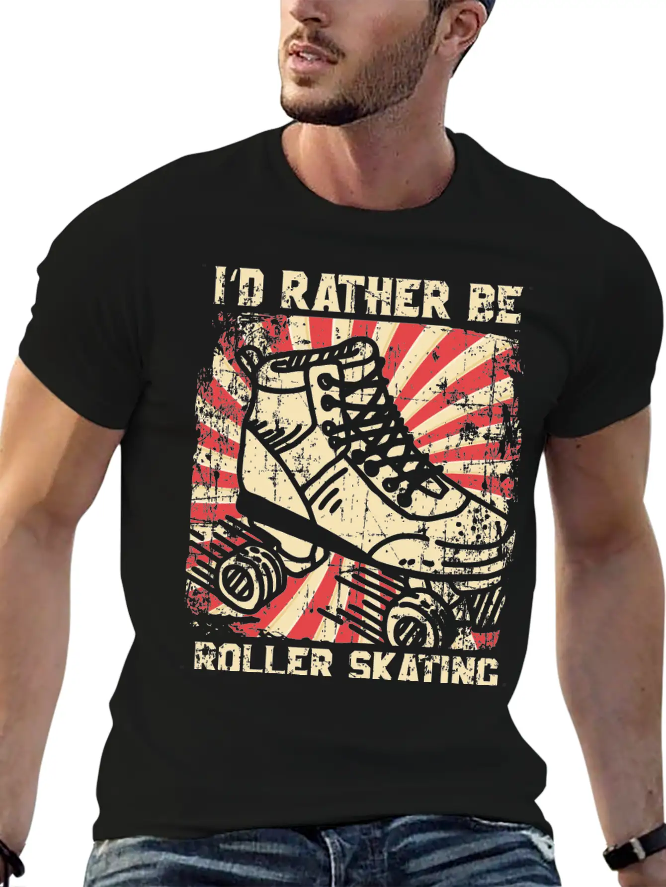 Roller Skater Unisex Casual T-Shirt ��� Clean Design For Daily Comfort