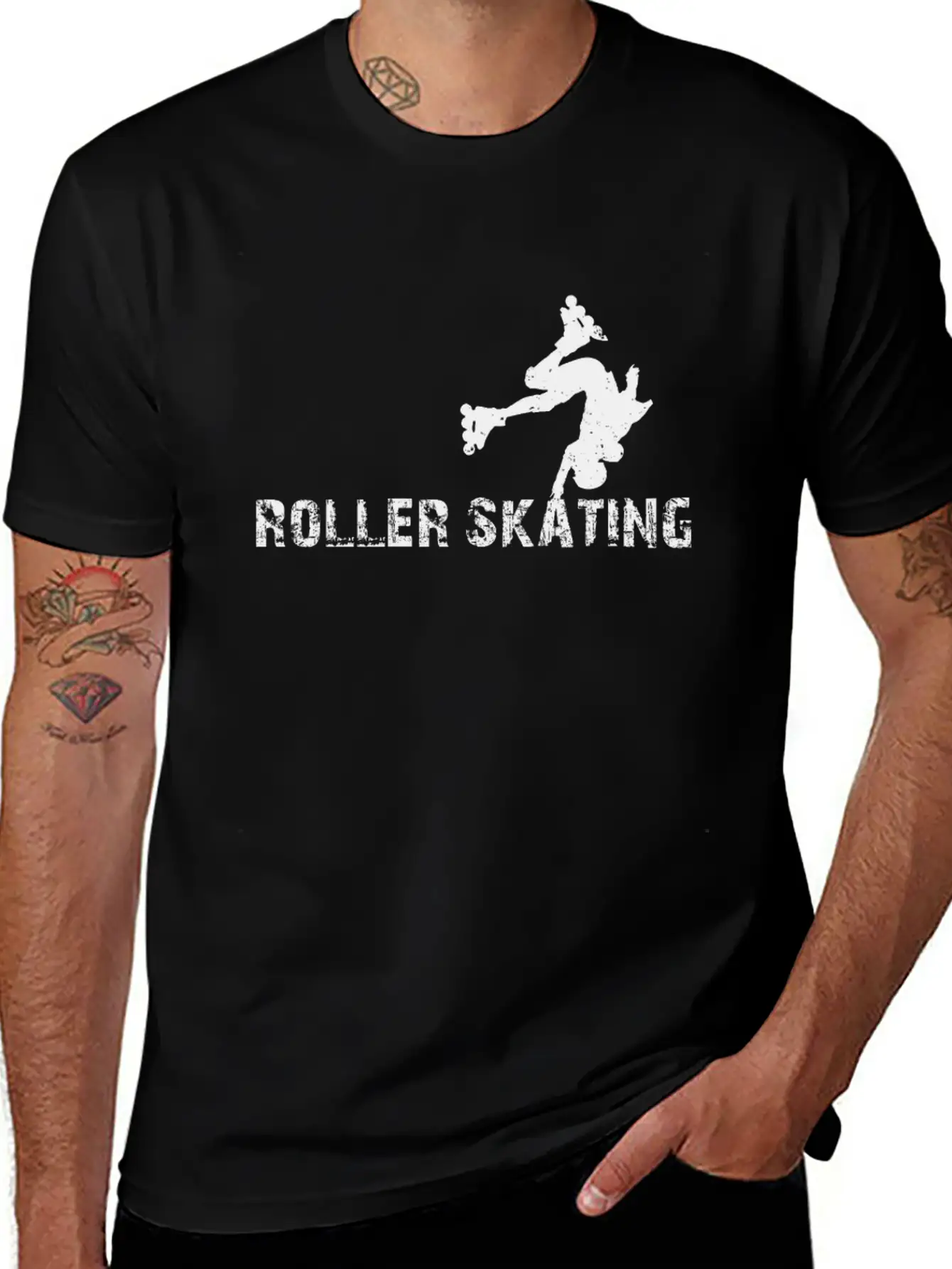 Roller Skates Roller Skating Silhouette Roller Ska Comfortable Minimalist Graphic Tee – Summer Style Essential