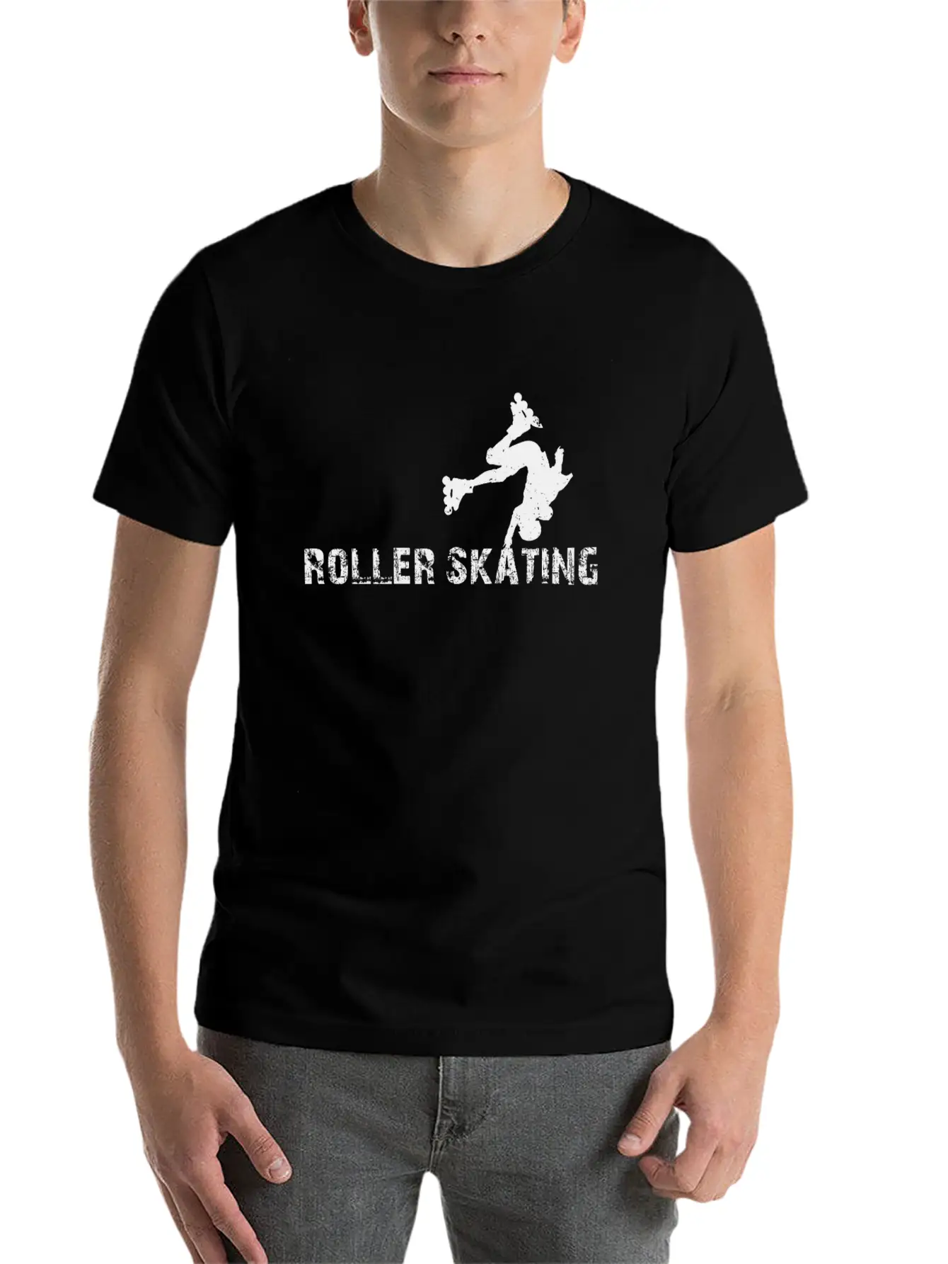 Roller Skates Roller Skating Silhouette Roller Ska Comfortable Minimalist Graphic Tee – Summer Style Essential