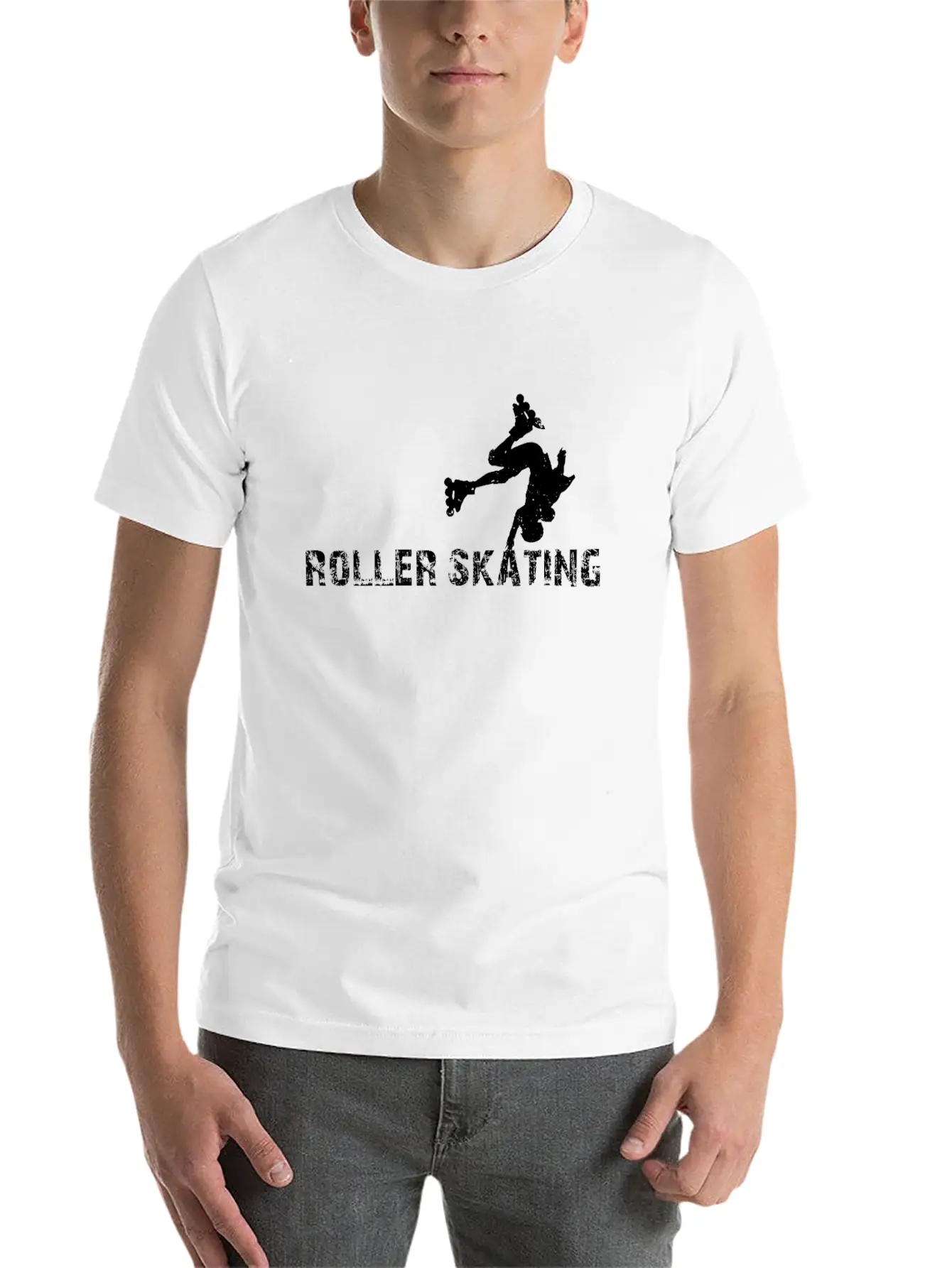 Roller Skates Roller Skating Silhouette Roller Ska Comfortable Minimalist Graphic Tee – Summer Style Essential