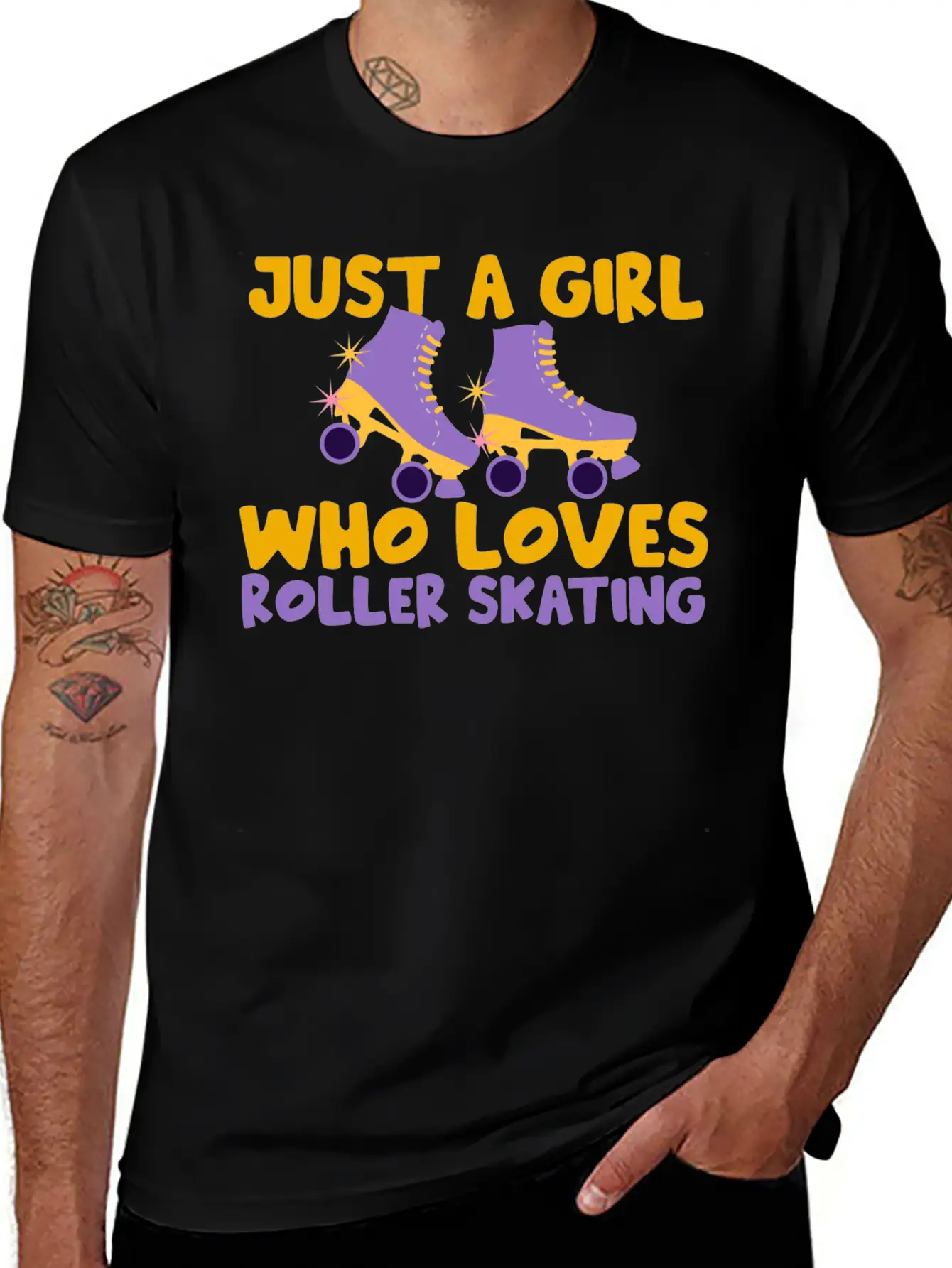Roller Skating Skater Girl Modern Fit Casual T-Shirt – Clean And Versatile Design