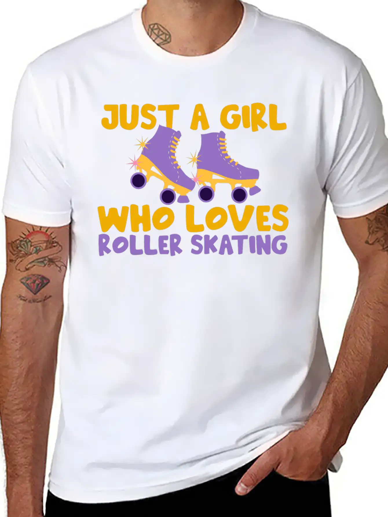 Roller Skating Skater Girl Modern Fit Casual T-Shirt – Clean And Versatile Design