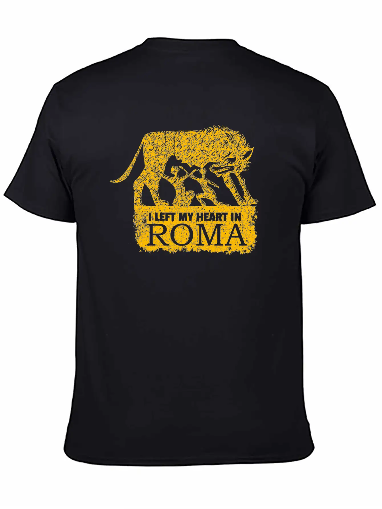 Roma Wolf Grunge Classic Fit Graphic Tee For Daily Comfort – Unisex Cotton Shirt