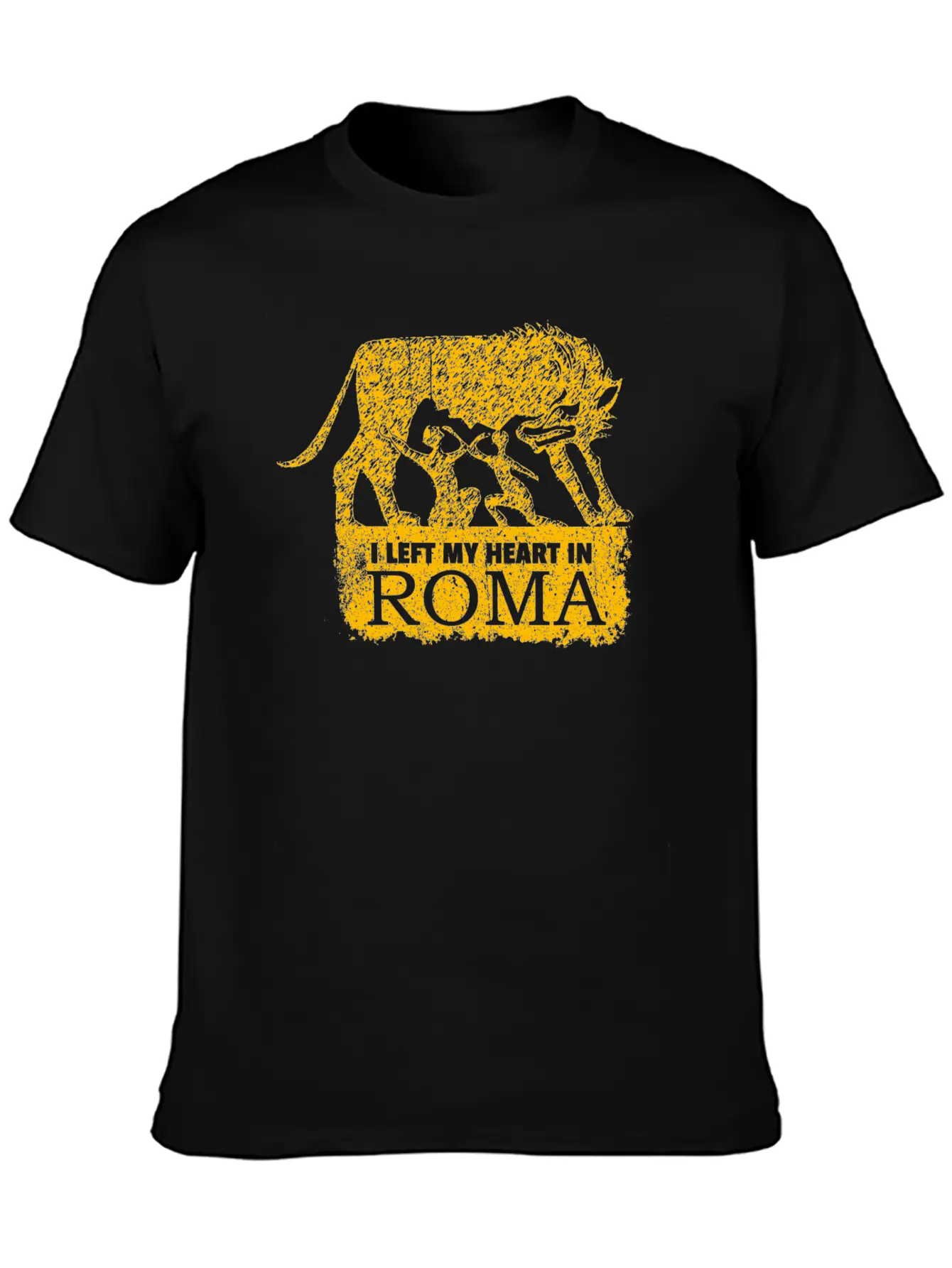Roma Wolf Grunge Classic Fit Graphic Tee For Daily Comfort – Unisex Cotton Shirt