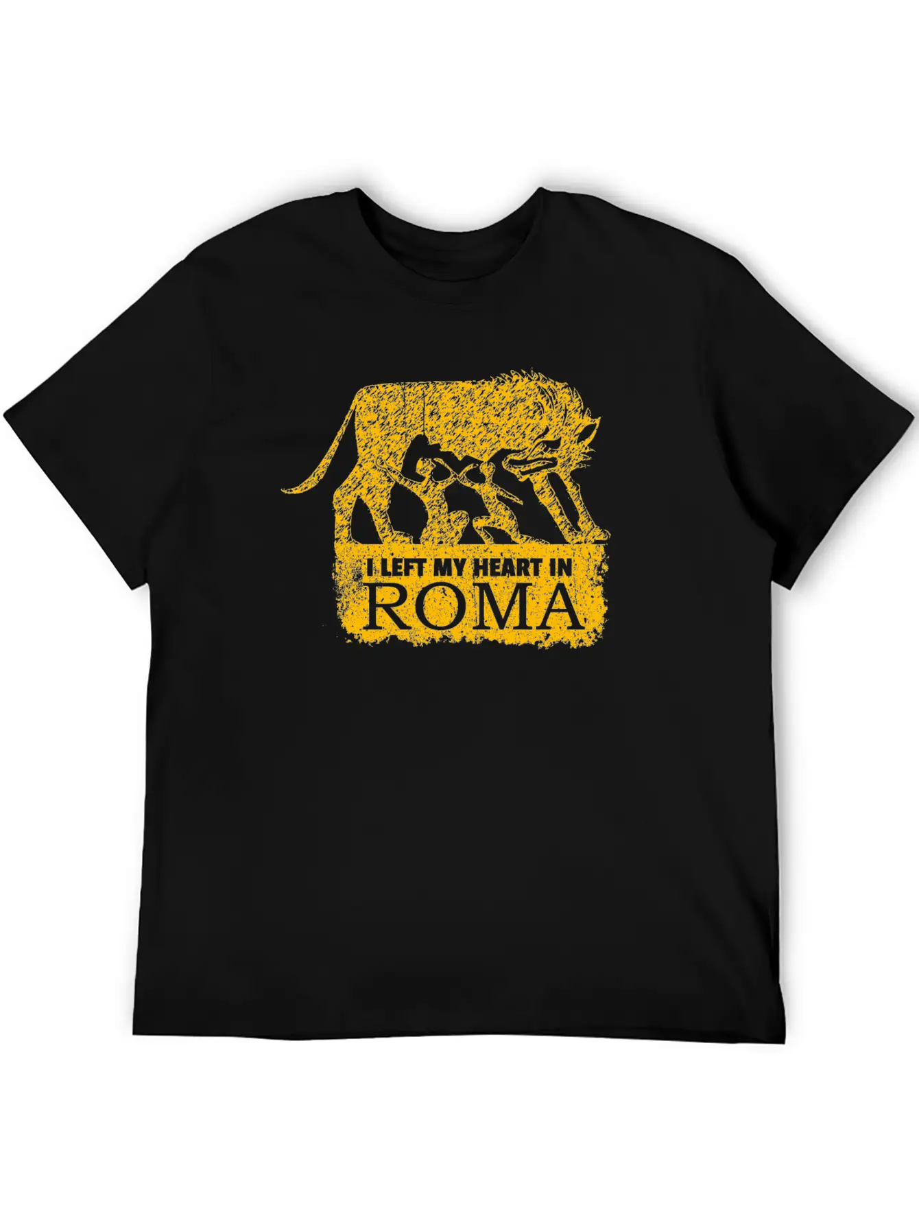 Roma Wolf Grunge Classic Fit Graphic Tee For Daily Comfort – Unisex Cotton Shirt