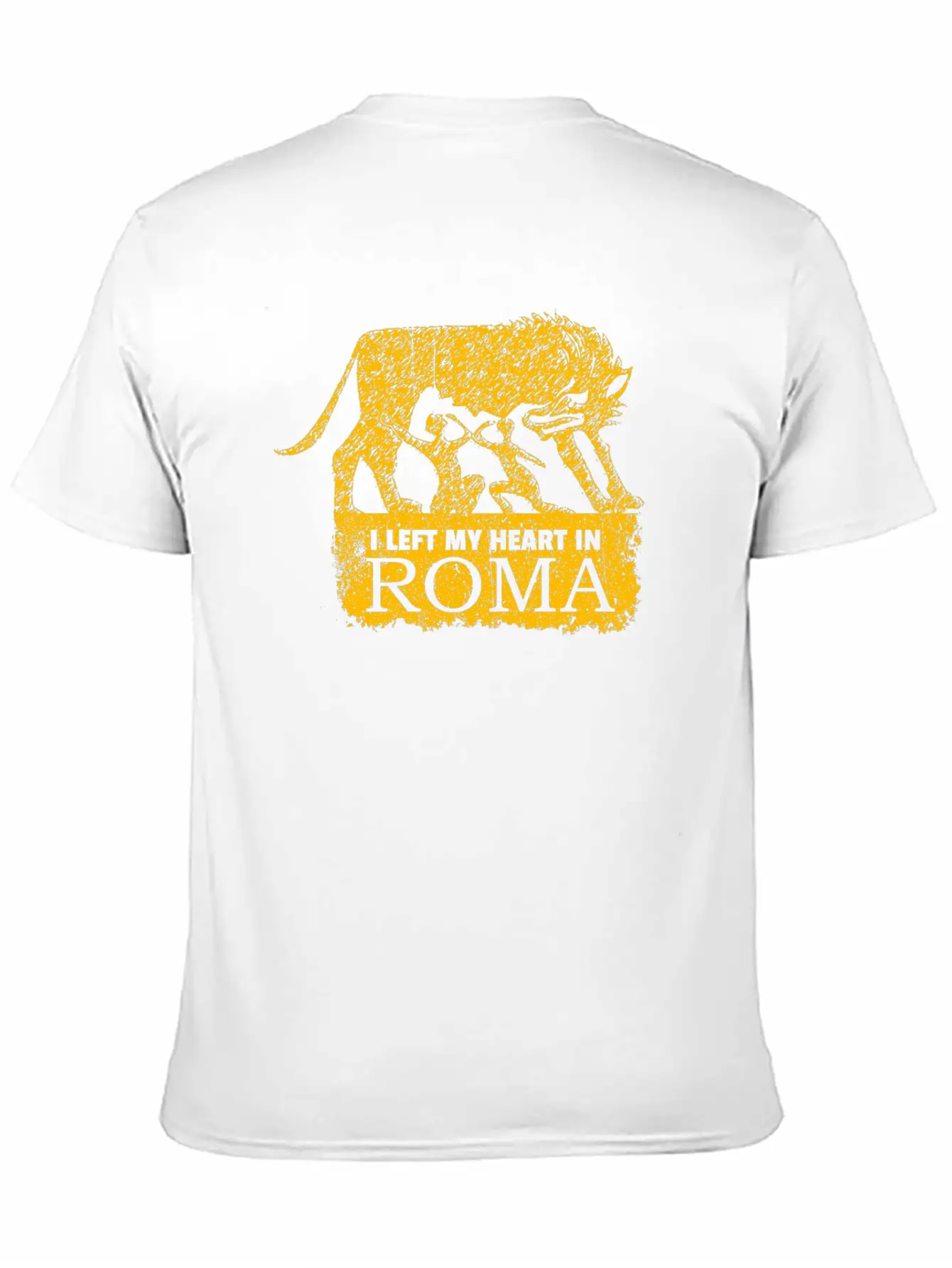 Roma Wolf Grunge Classic Fit Graphic Tee For Daily Comfort – Unisex Cotton Shirt