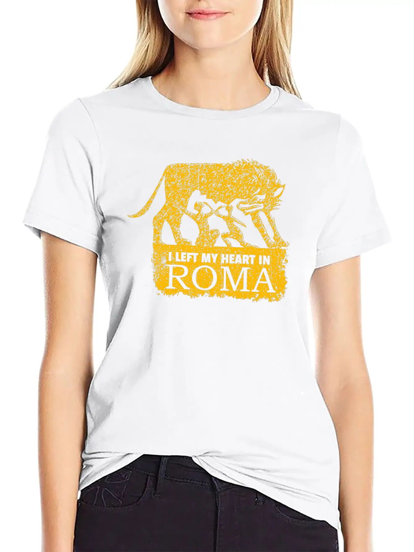 Roma Wolf Grunge Classic Fit Graphic Tee For Daily Comfort – Unisex Cotton Shirt