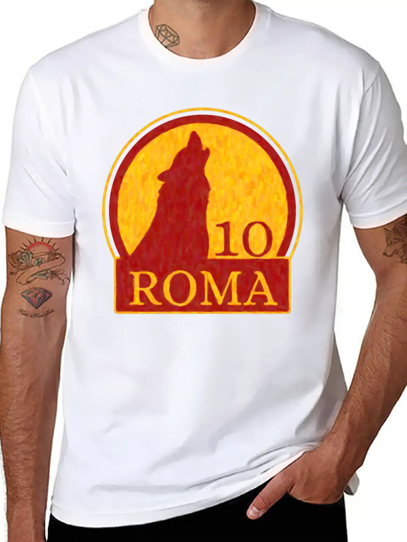 Roma Wolf Soft Cotton Short Sleeve Tee – Unisex Wardrobe Staple