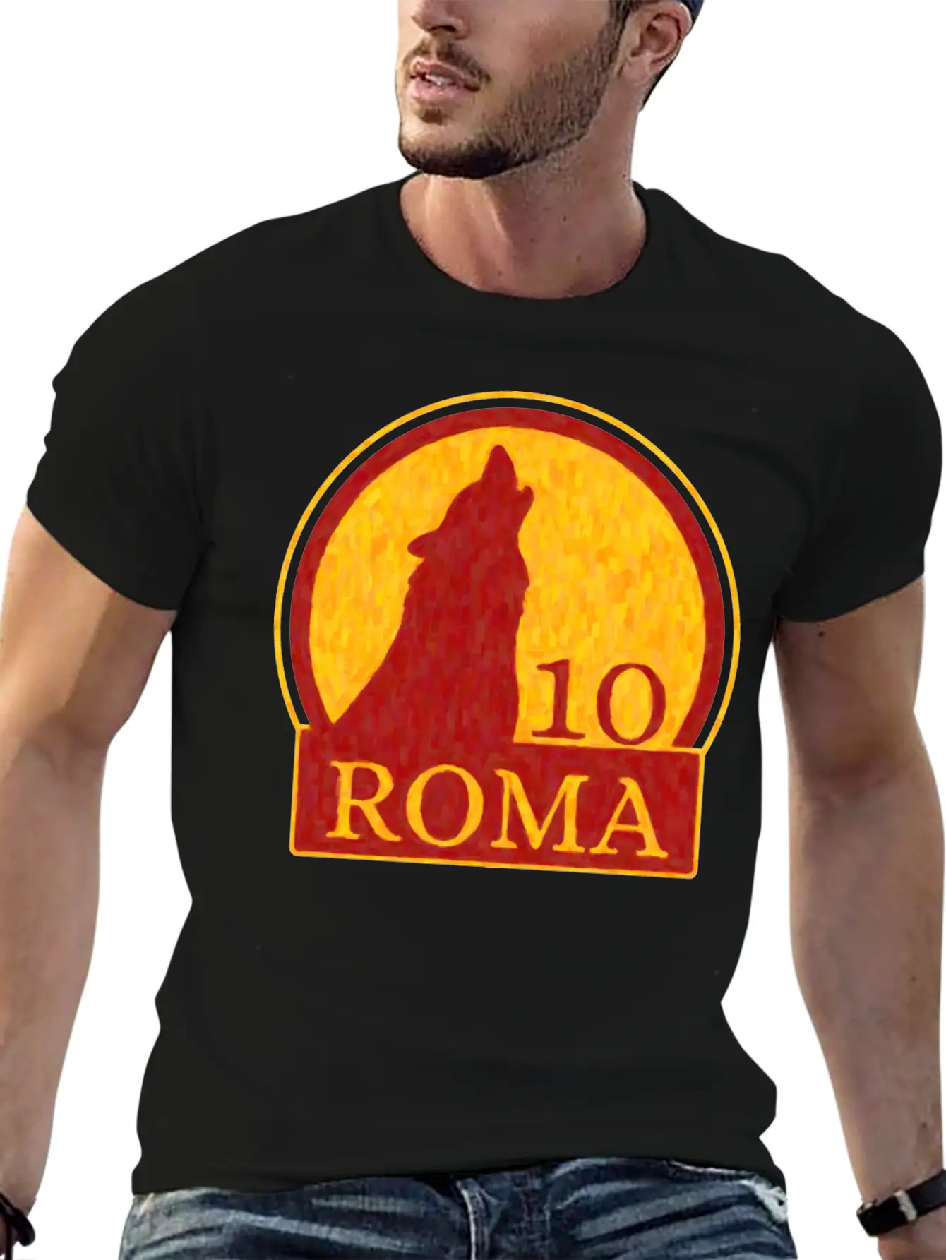 Roma Wolf Soft Cotton Short Sleeve Tee – Unisex Wardrobe Staple